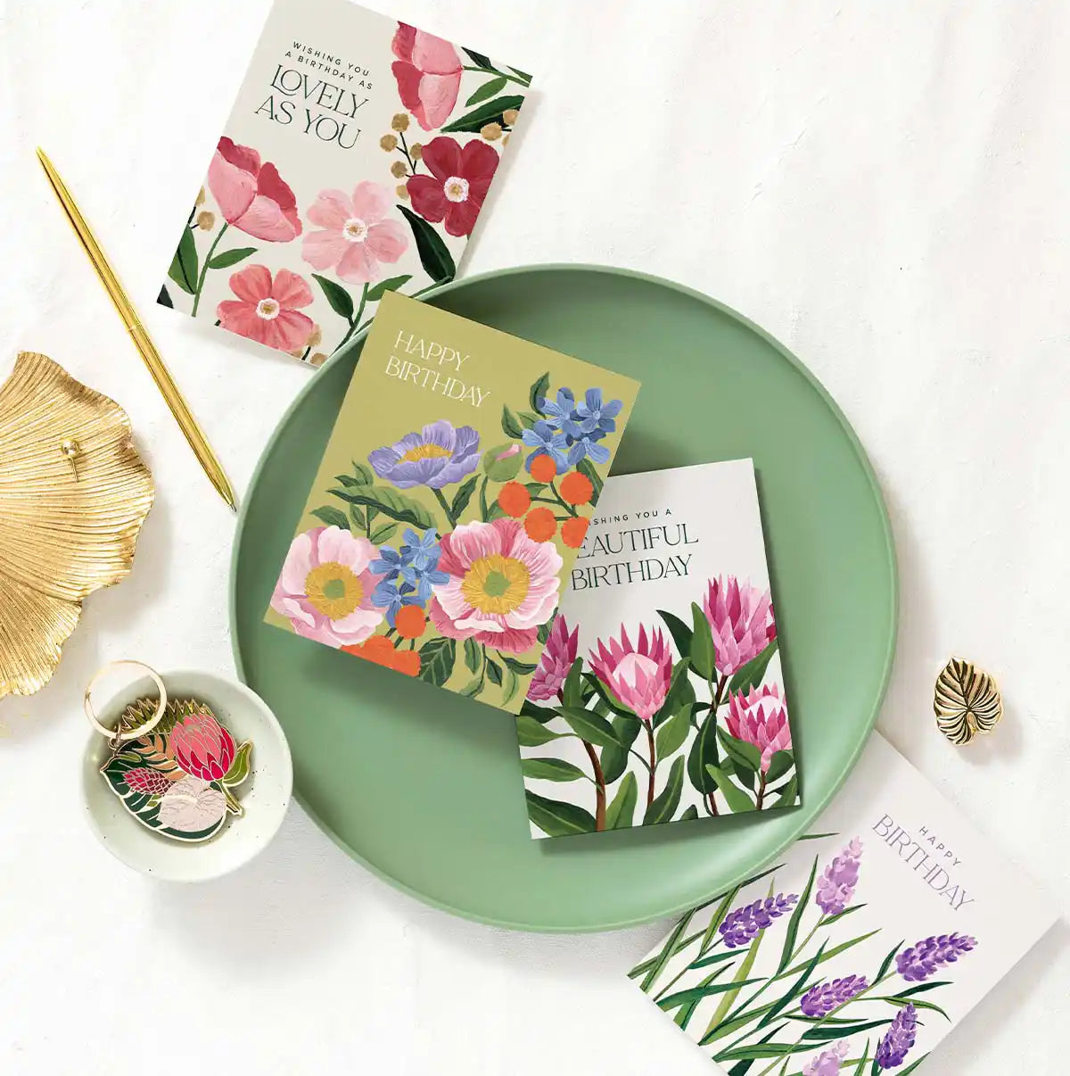 Vibrant Flora Birthday Greeting Card