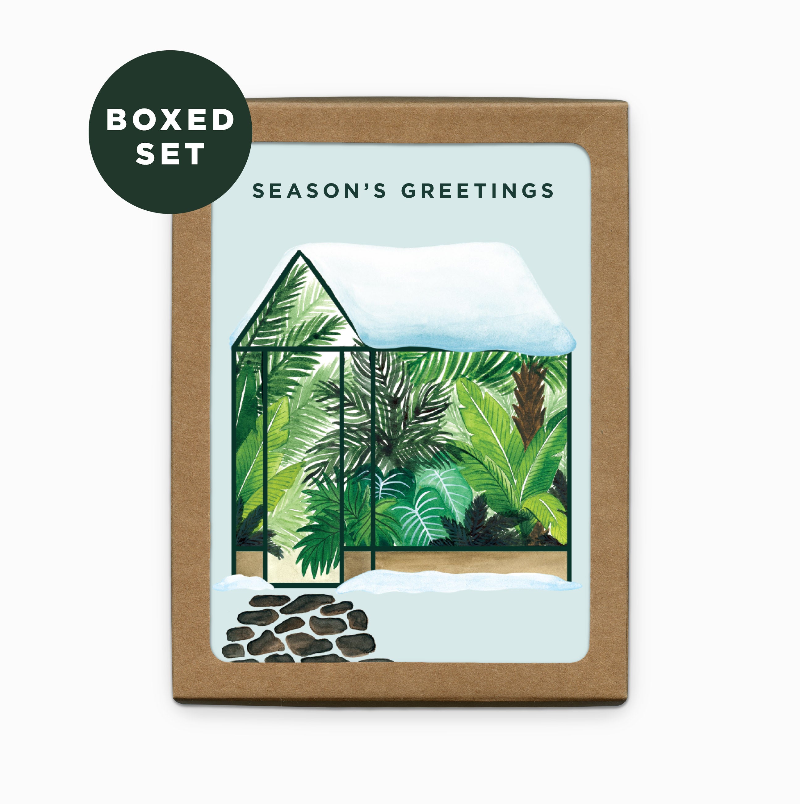 Season's Greetings Greenhouse Greeting Card | Boxed Set of 6