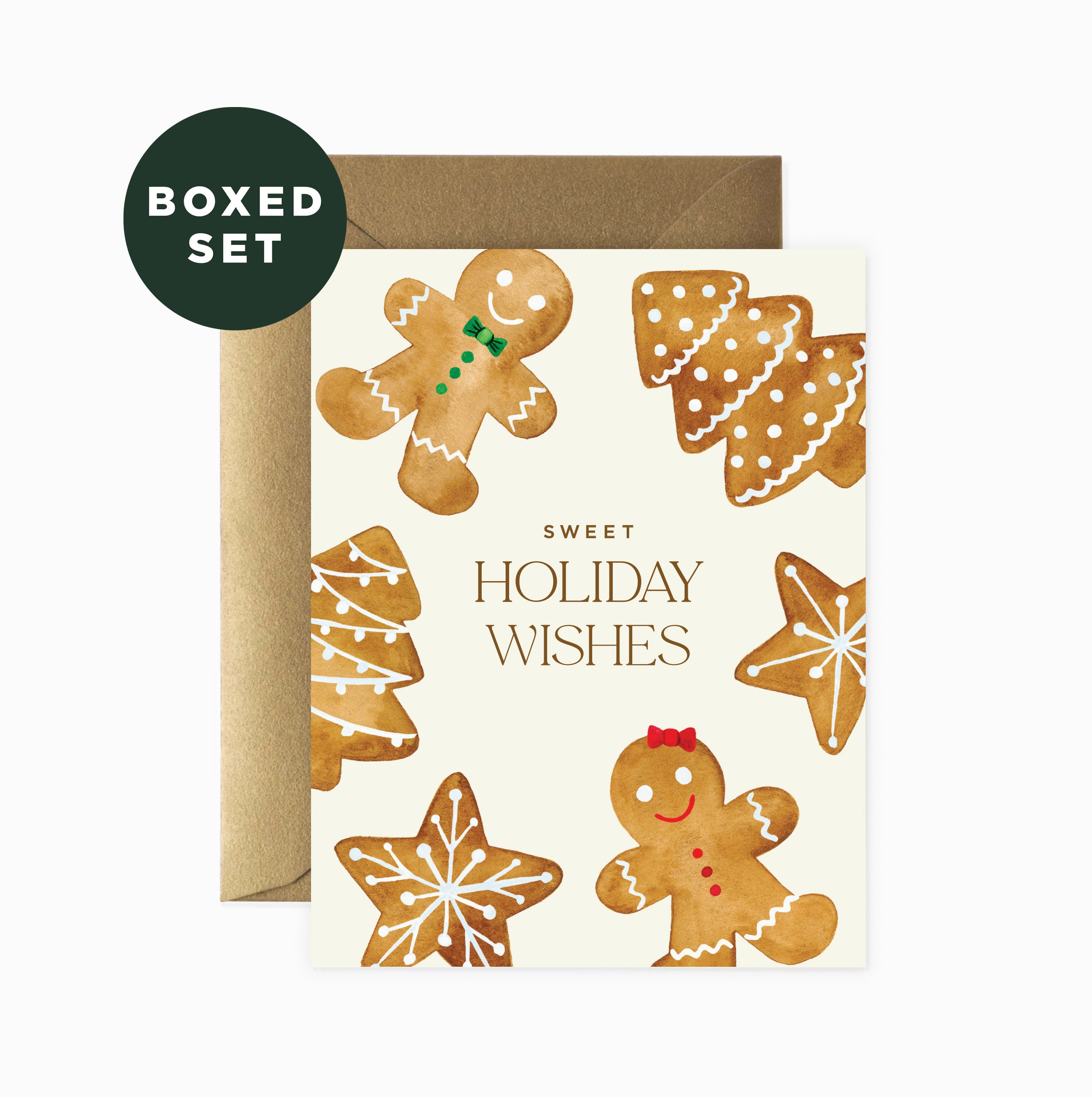 Gingerbread Cookies Holiday Greeting Card | Boxed Set of 6