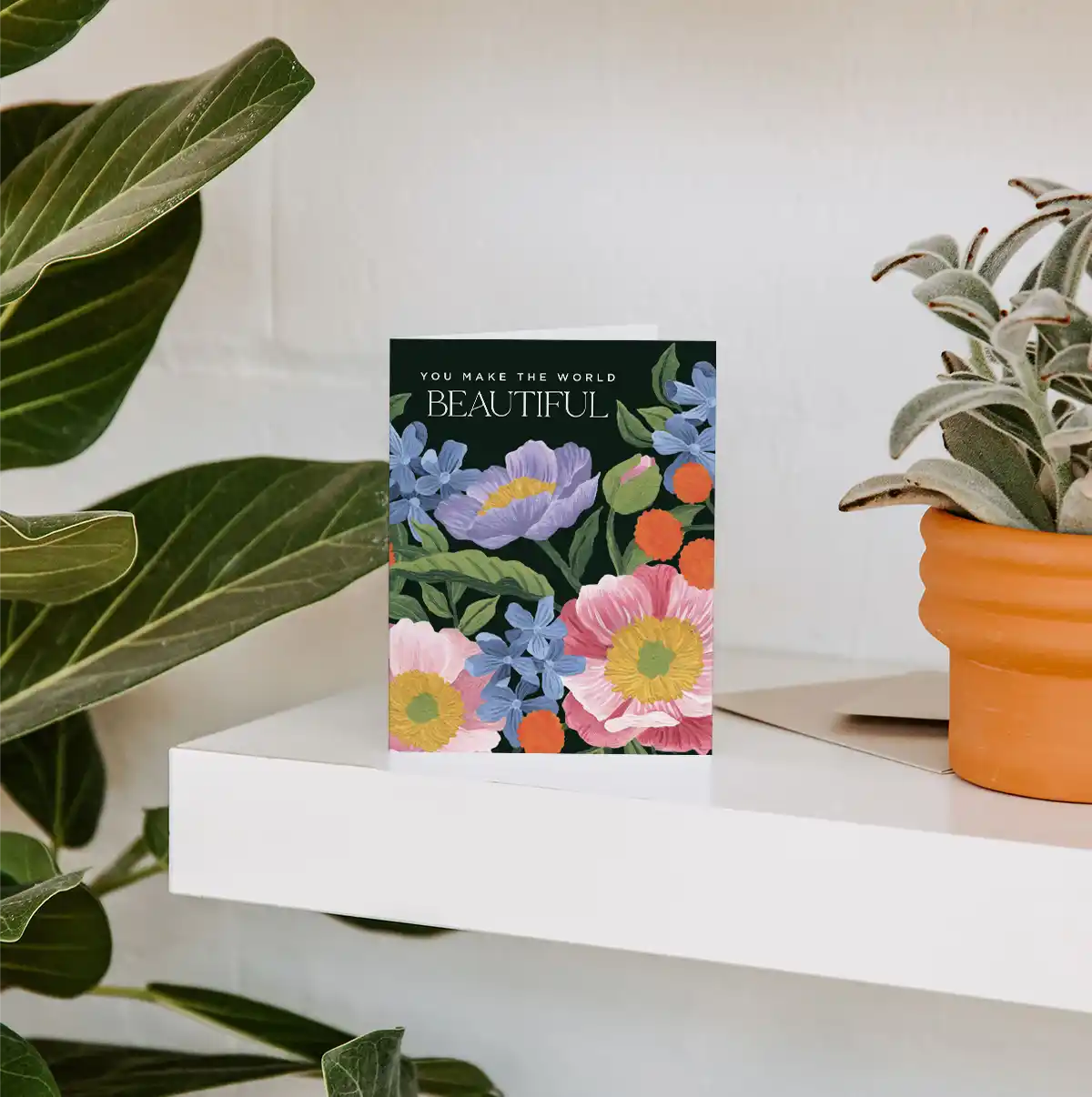 Vibrant Flora Beautiful Friend Greeting Card