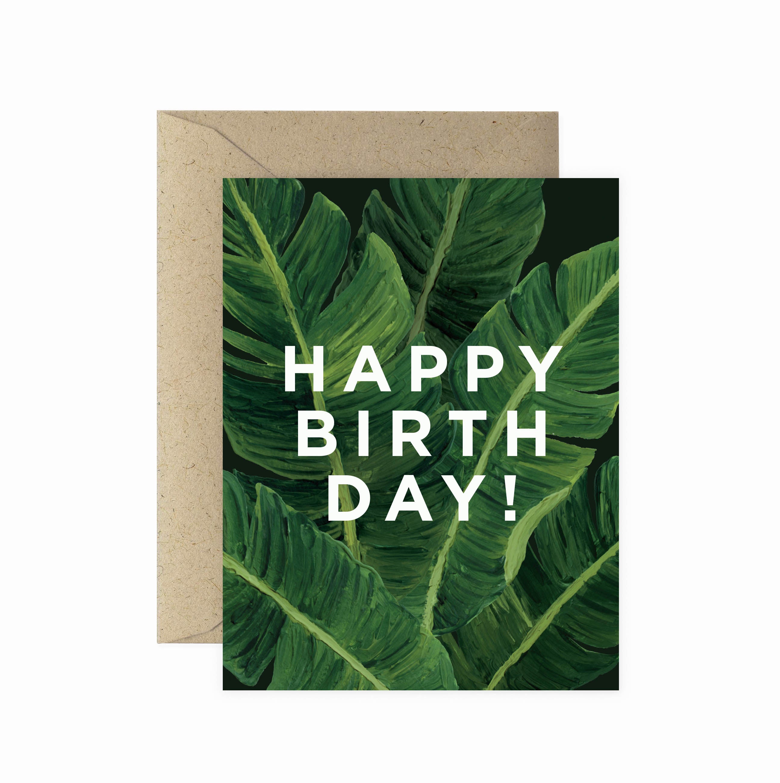 Banana Leaf Happy Birthday Greeting Card