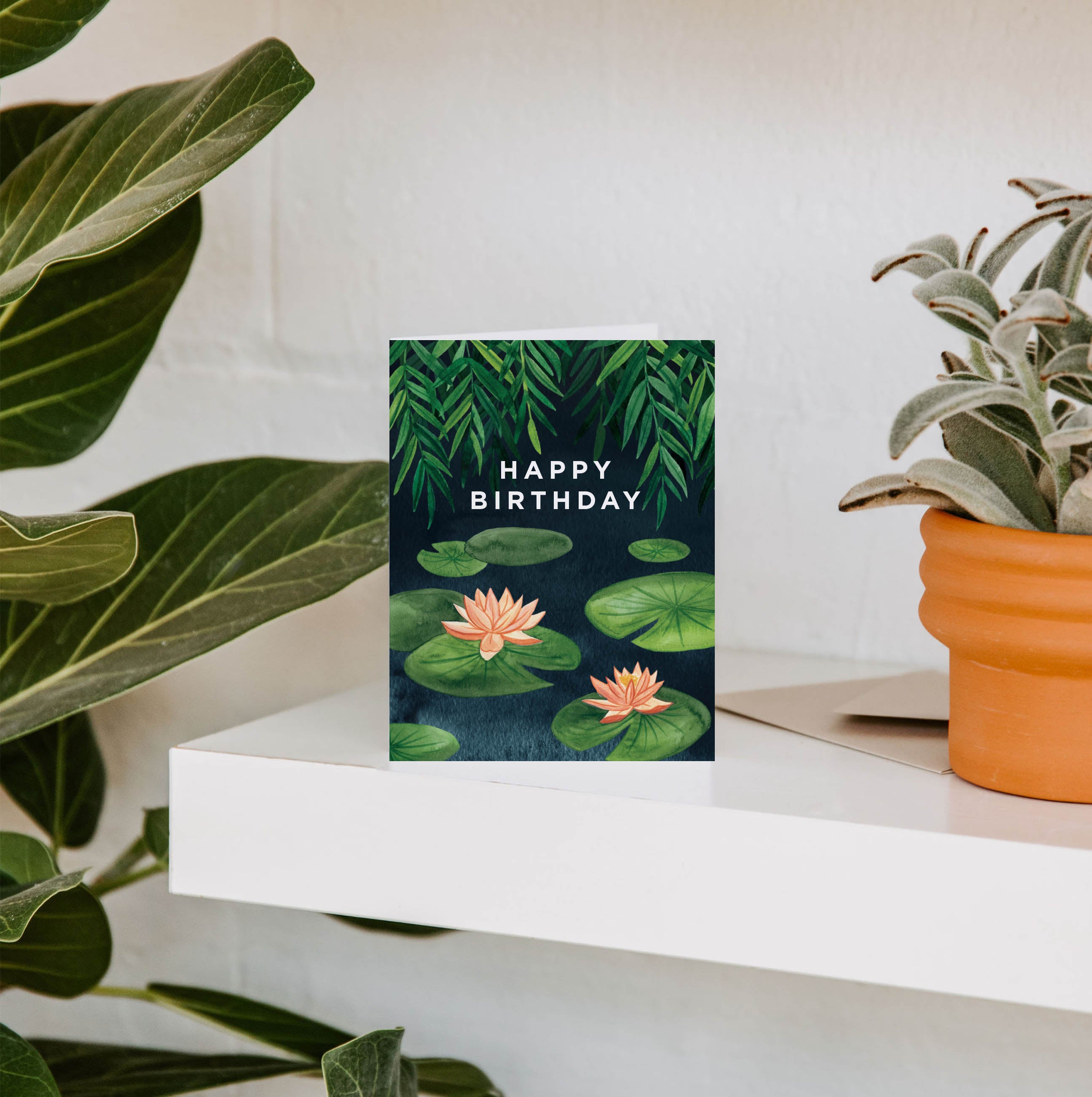 Lily Pond Happy Birthday Greeting Card