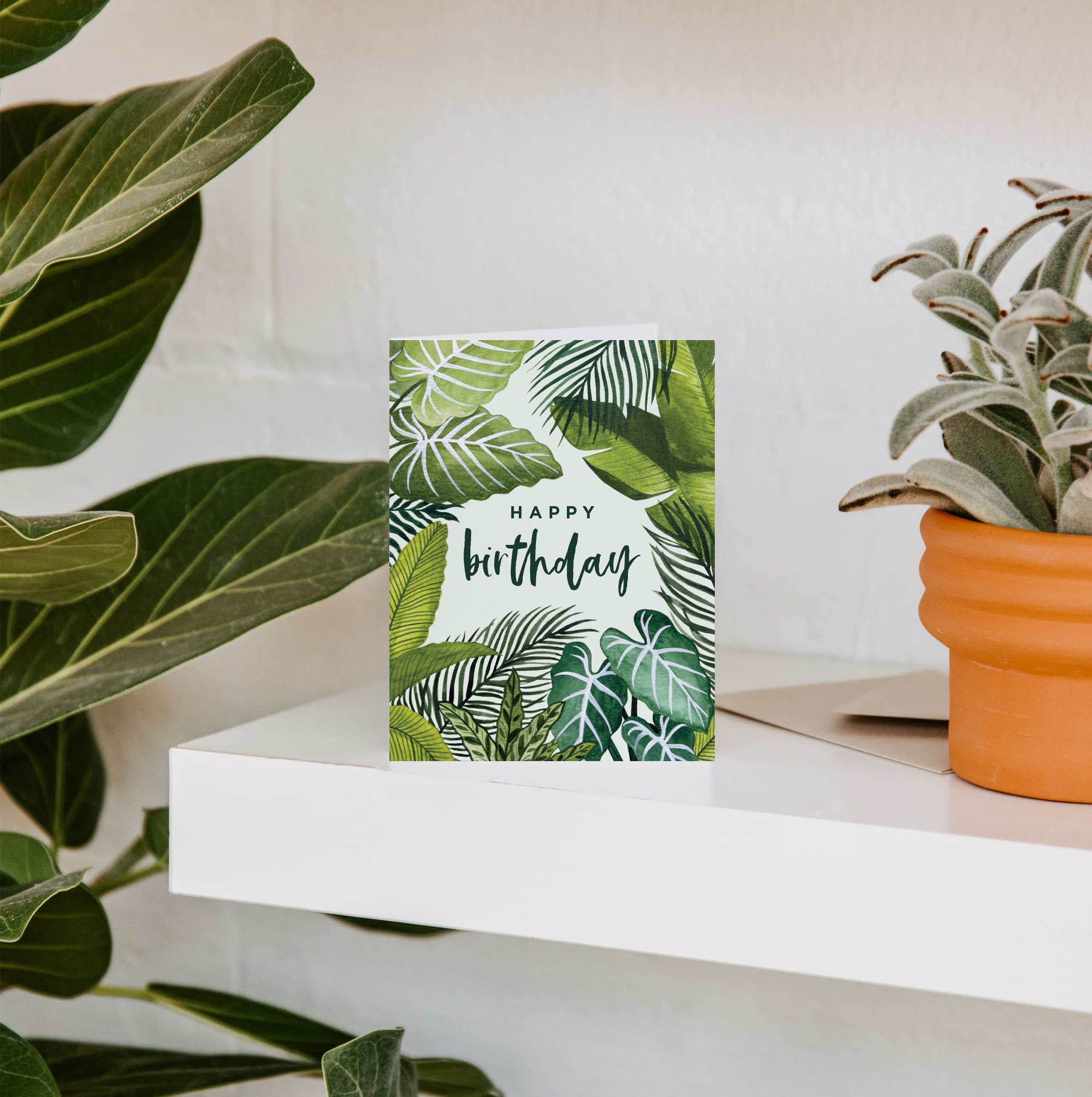 Foliage Frame Birthday Greeting Card