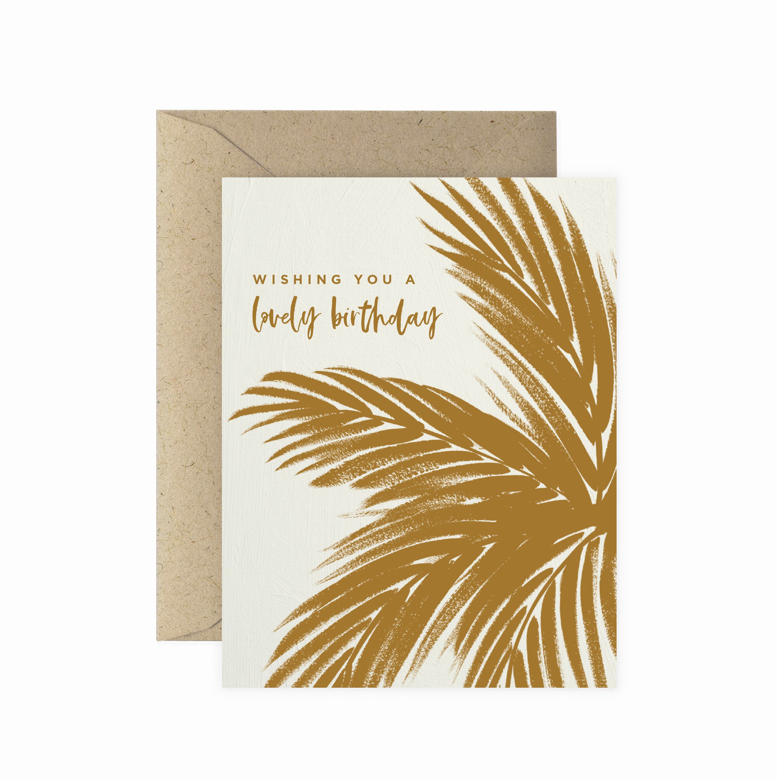 Brush Palm Happy Birthday Greeting Card