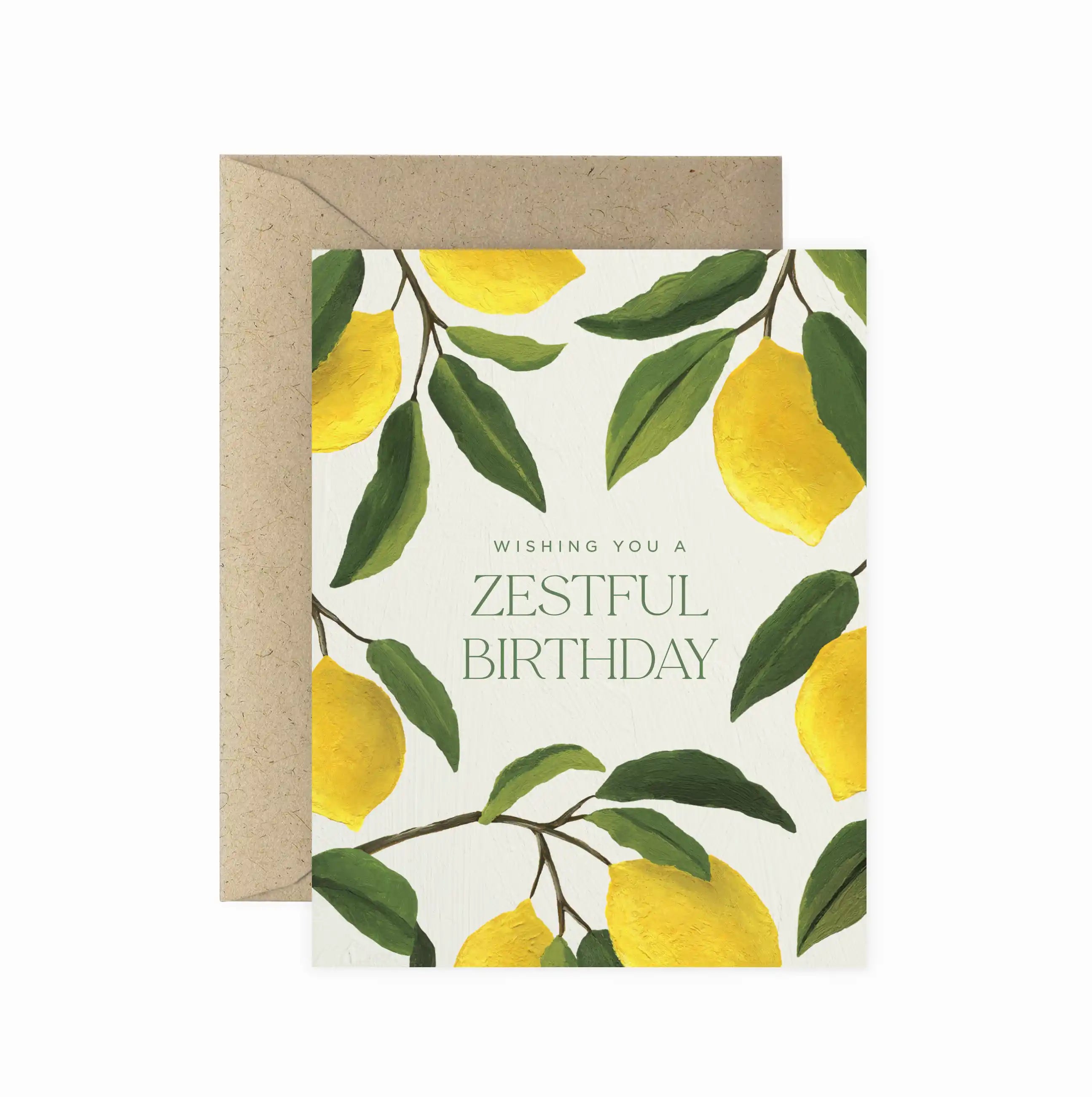 Zestful Birthday Lemons Greeting Card