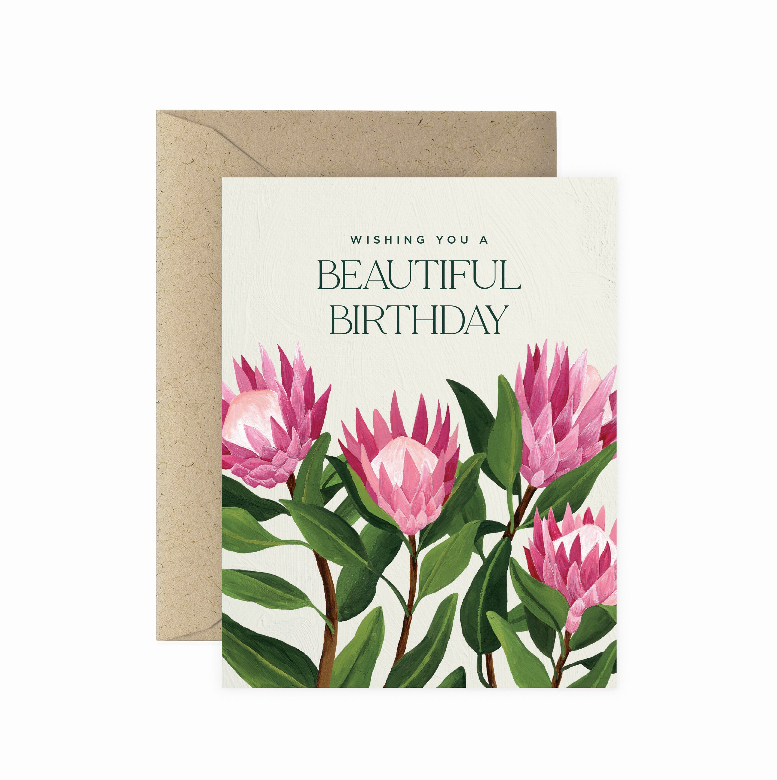 King Protea Beautiful Birthday Greeting Card