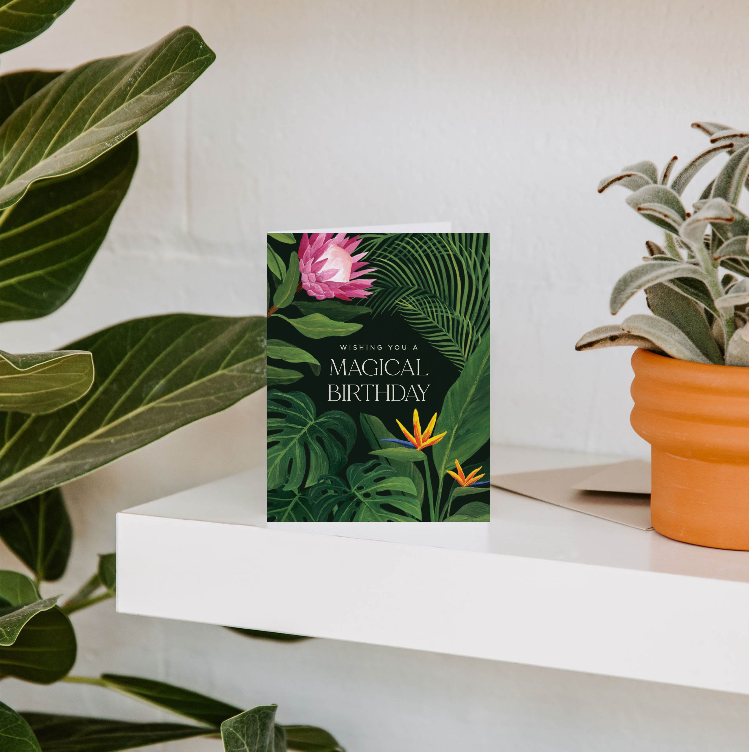 Magical Birthday Lush Tropical Greeting Card