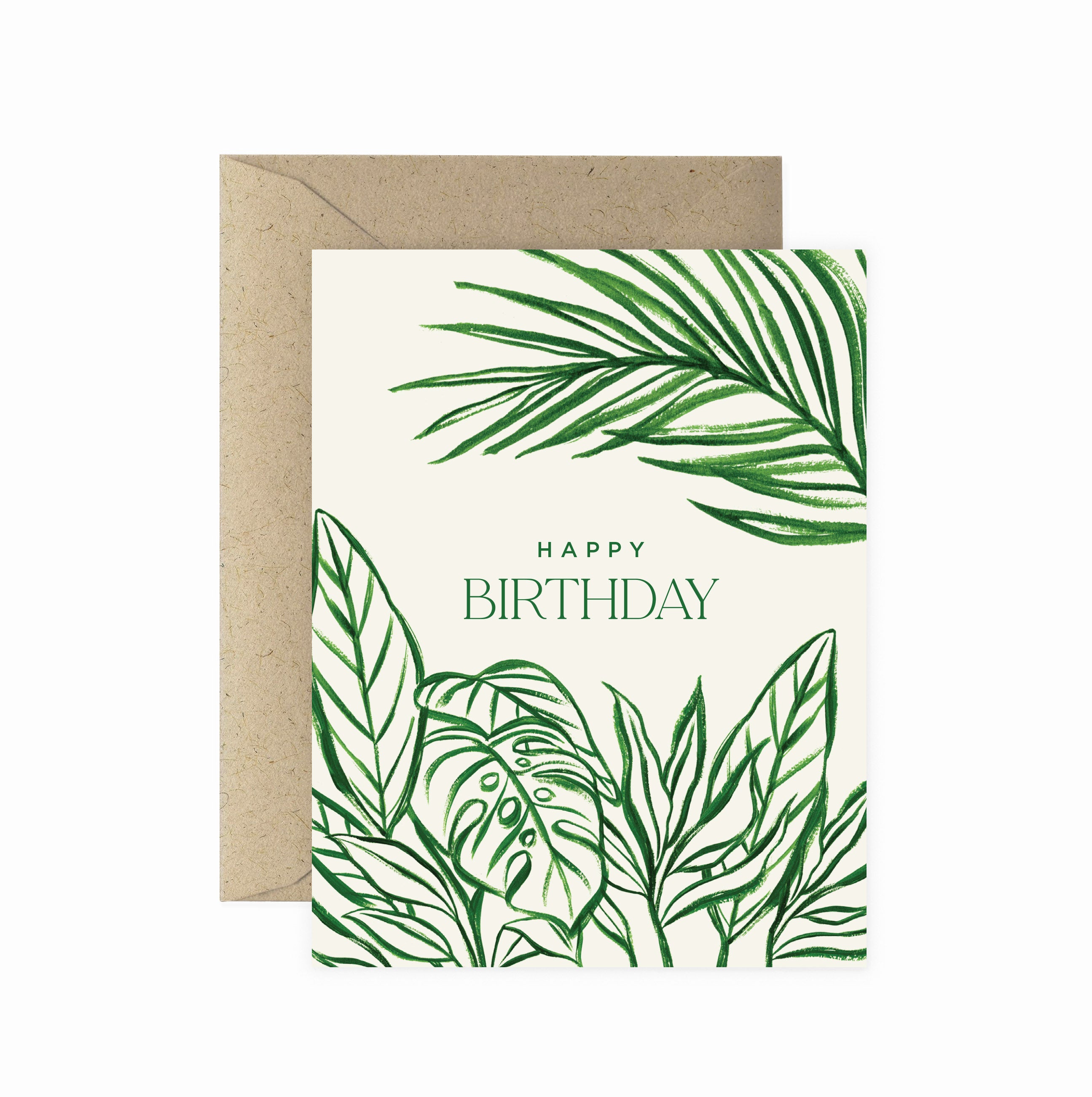 Brush Tropical Happy Birthday