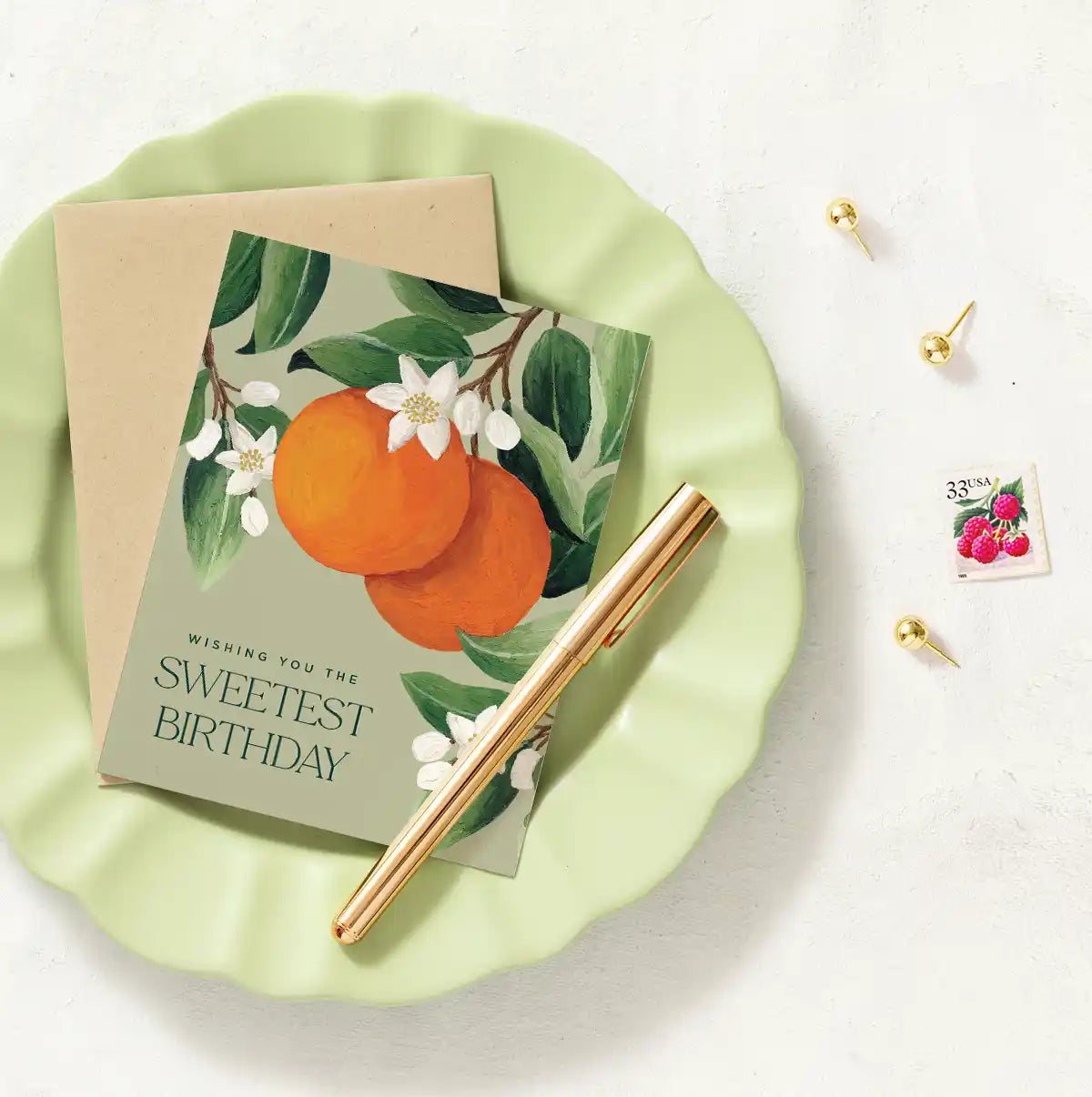 Orange Blossom Sweetest Birthday Greeting Card