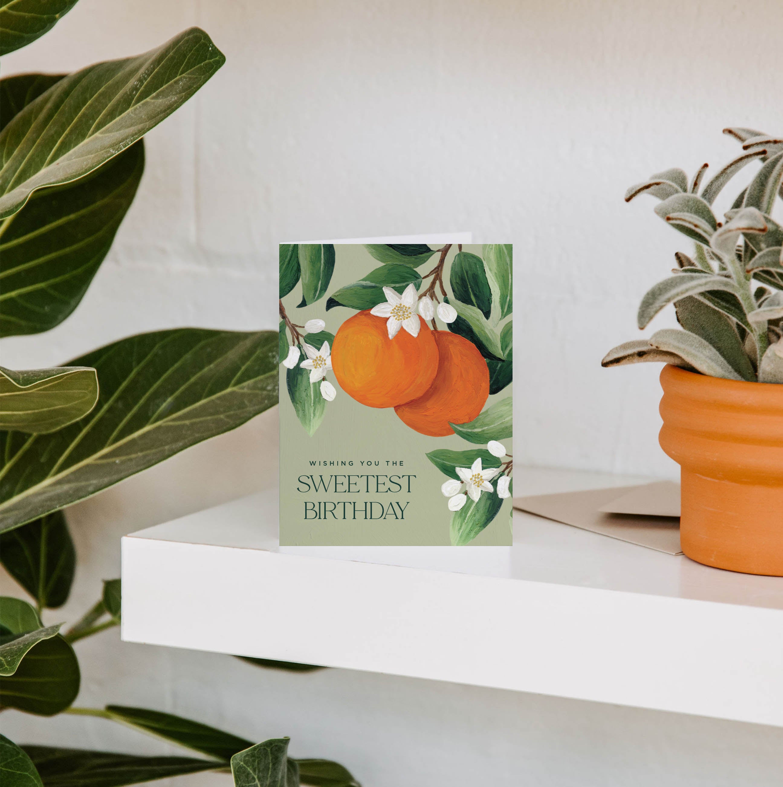 Orange Blossom Sweetest Birthday Greeting Card