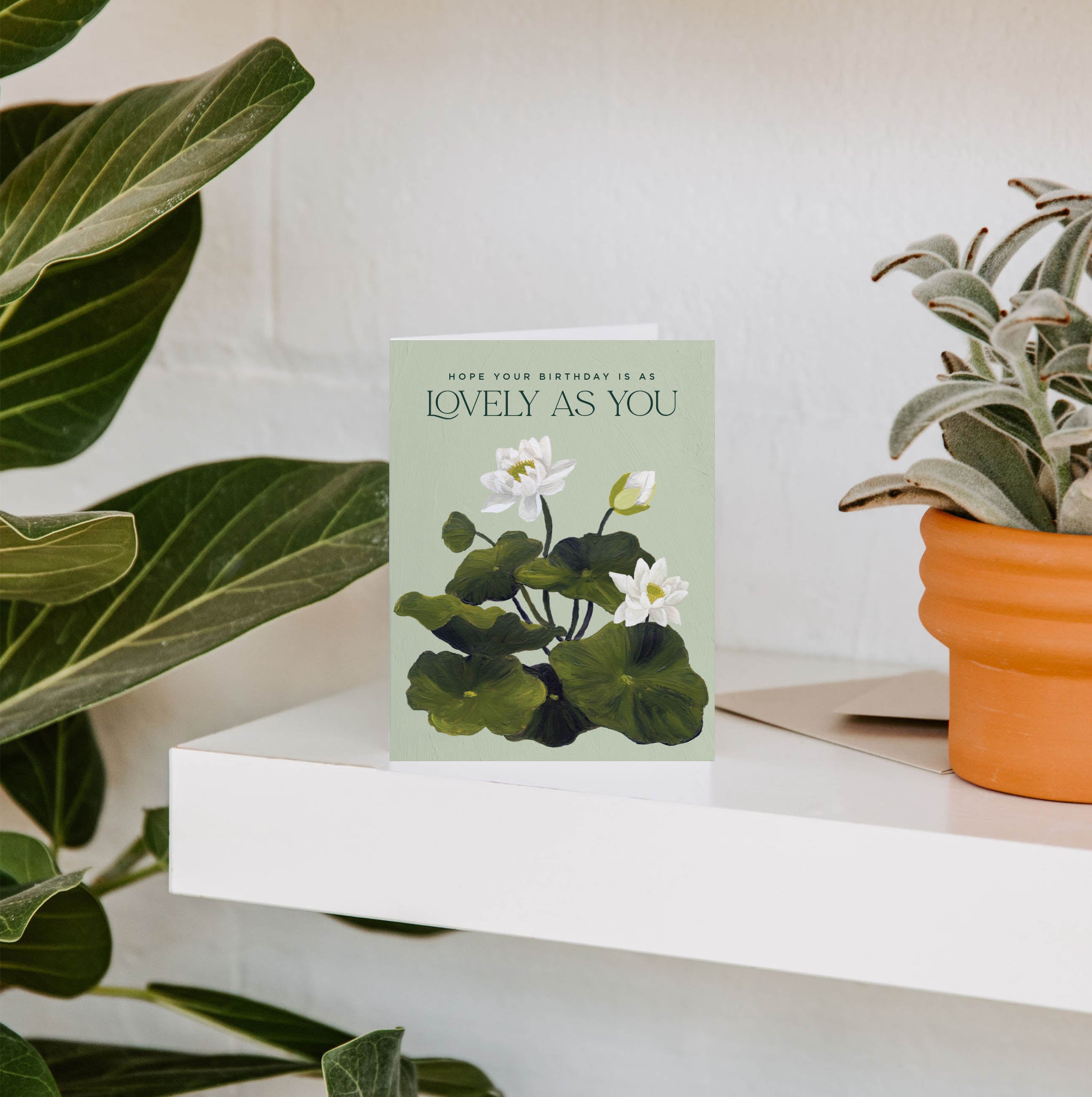 Lotus Blossom Birthday Greeting Card