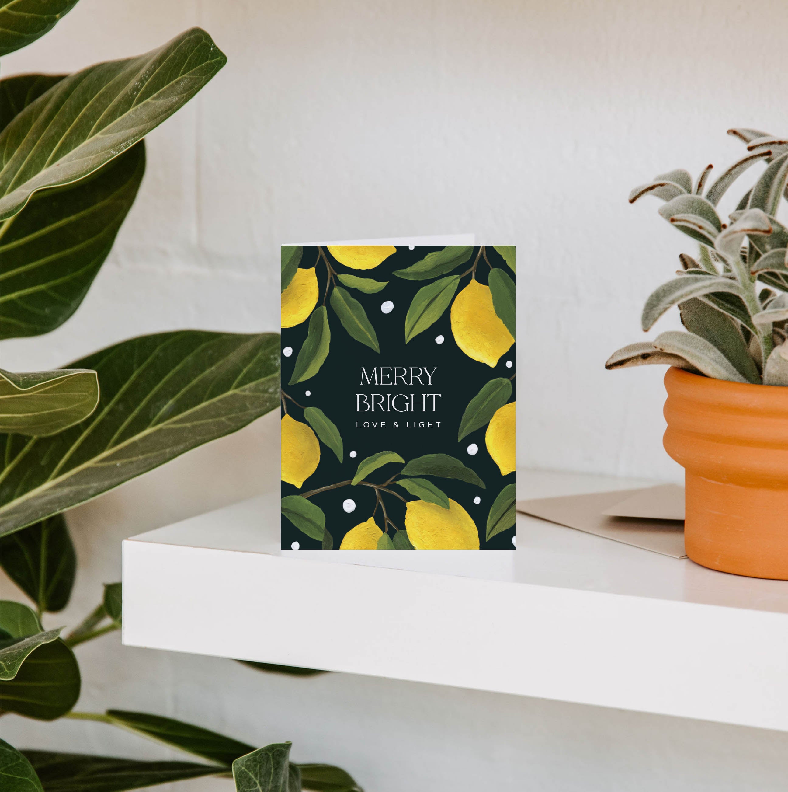 Lemons Merry Bright Holiday Greeting Card