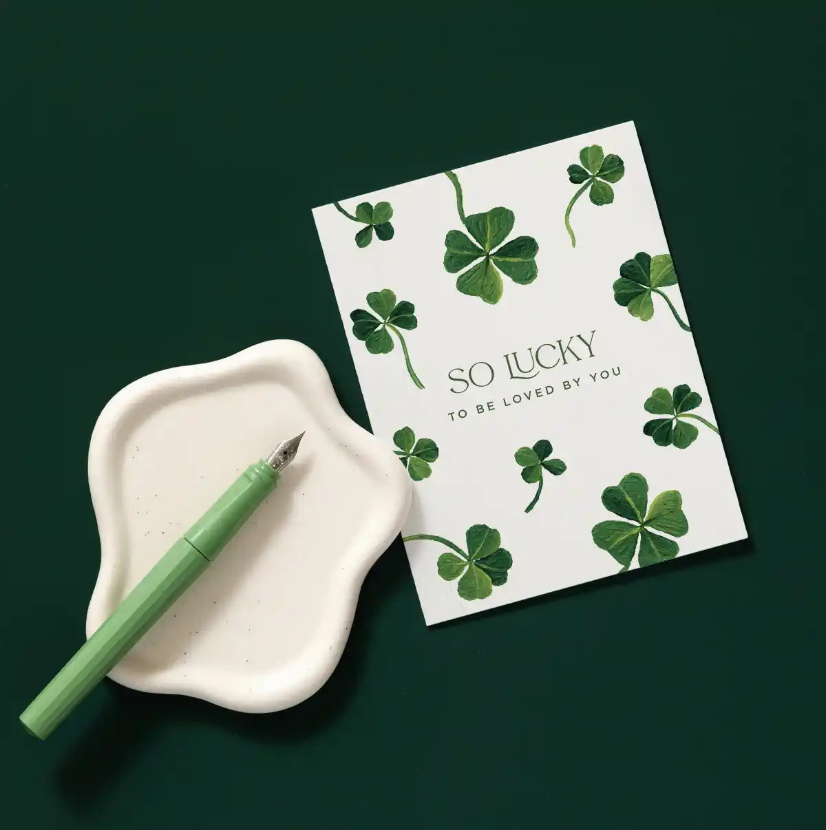 Lucky Clover Love Greeting Card