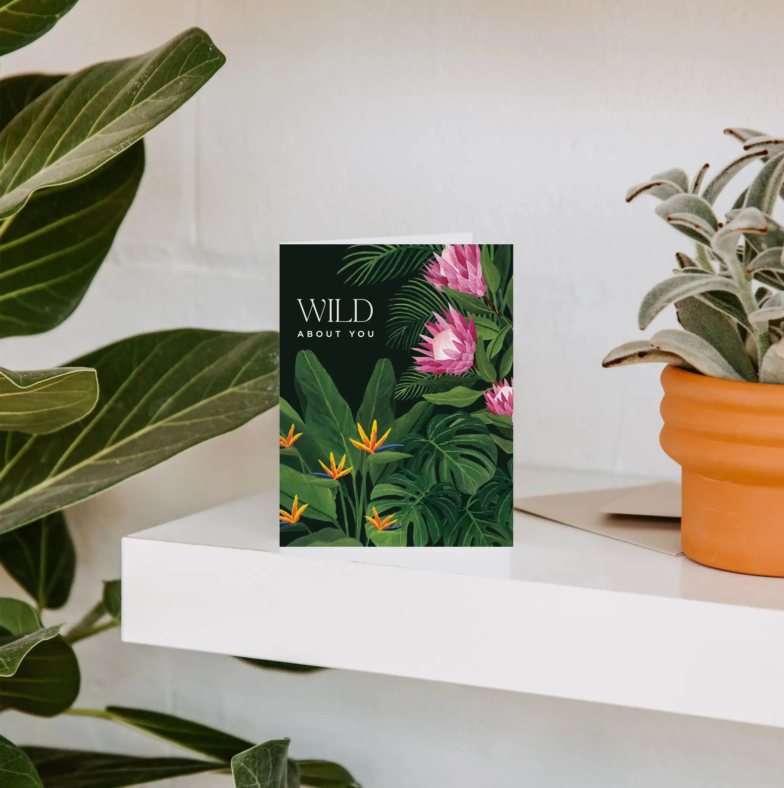Tropical Wild About You Love Greeting Card