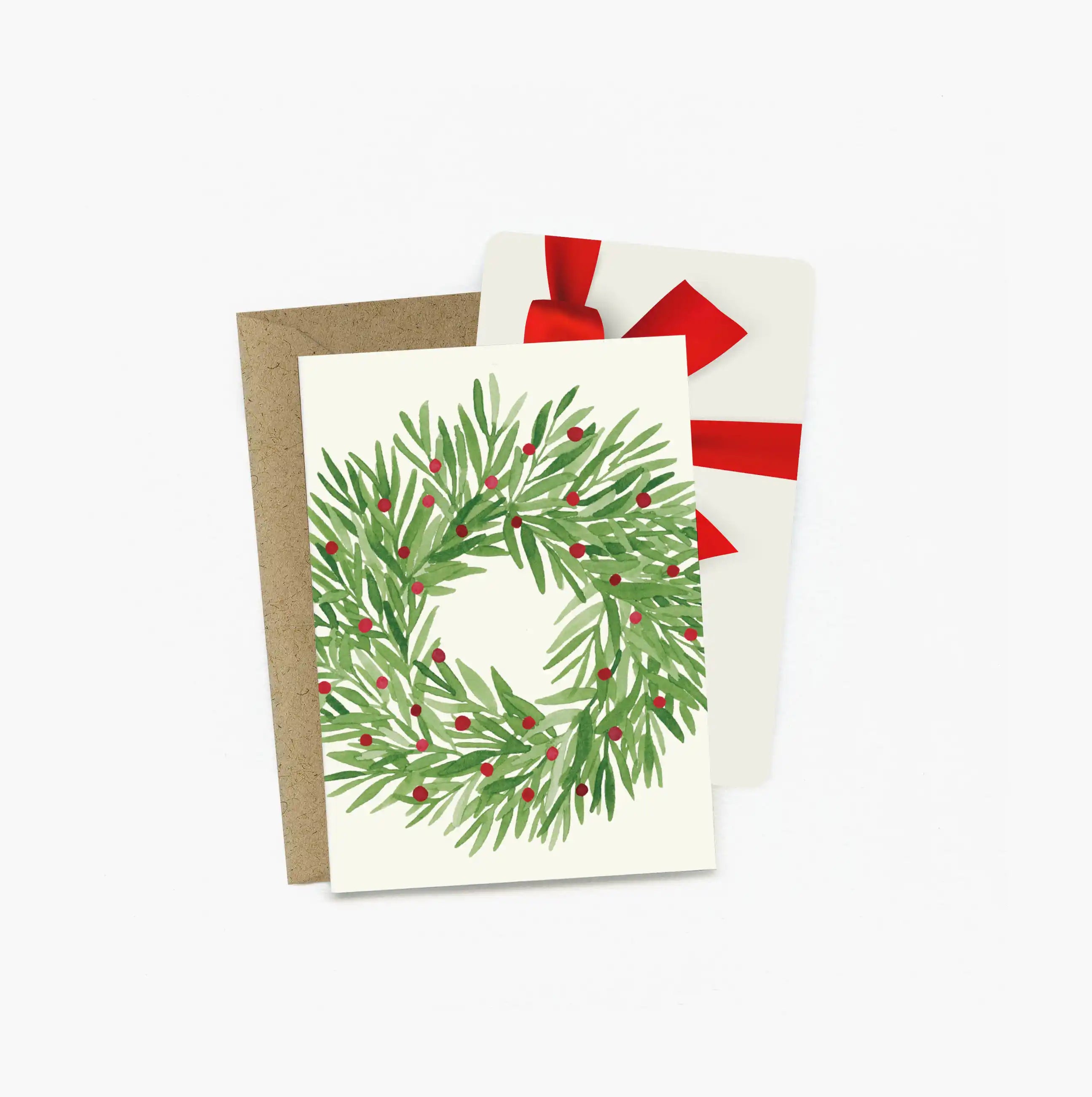 Holiday Wreath Mini Greeting Card