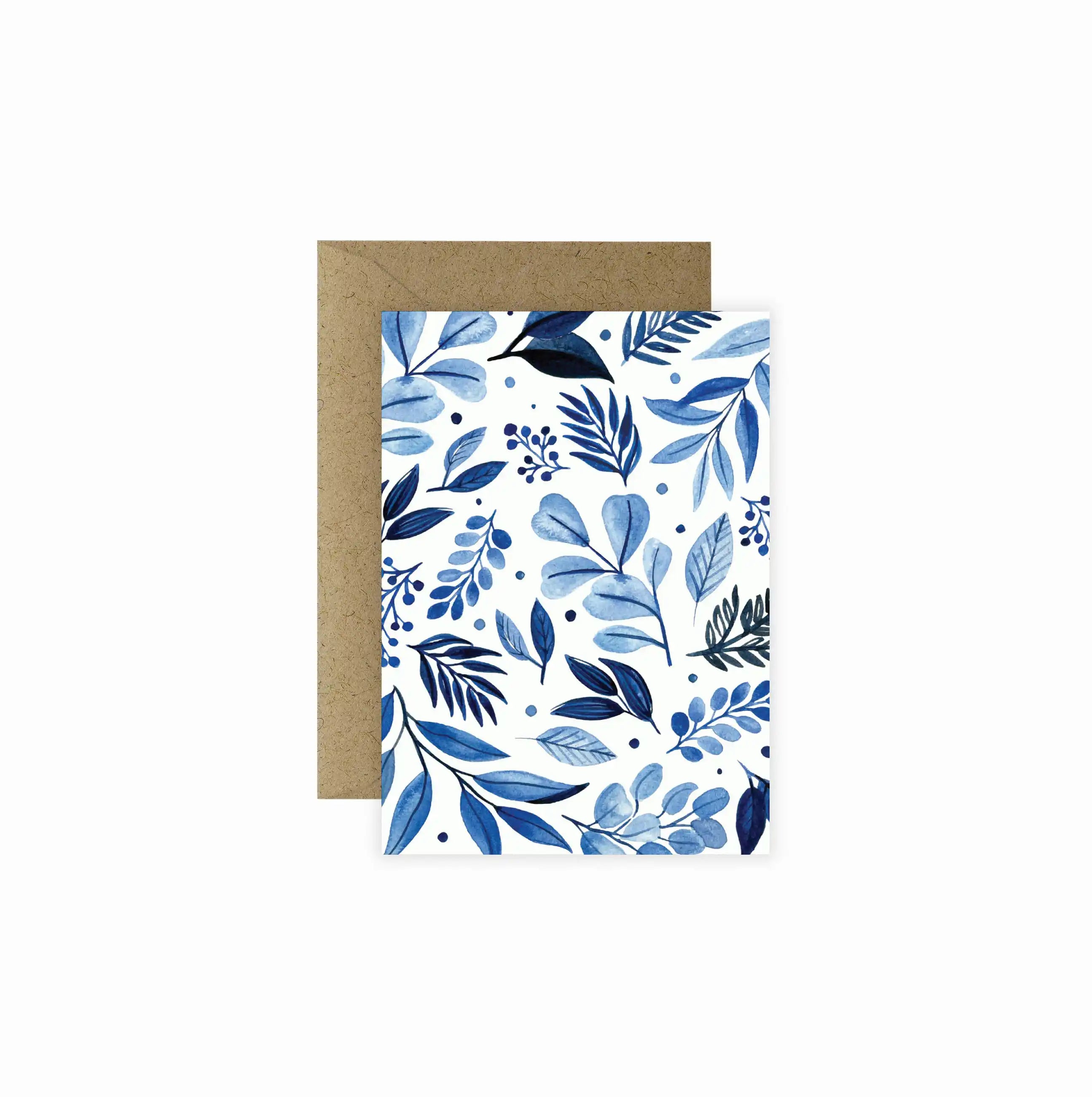 Hanukkah Foliage Mini Greeting Card