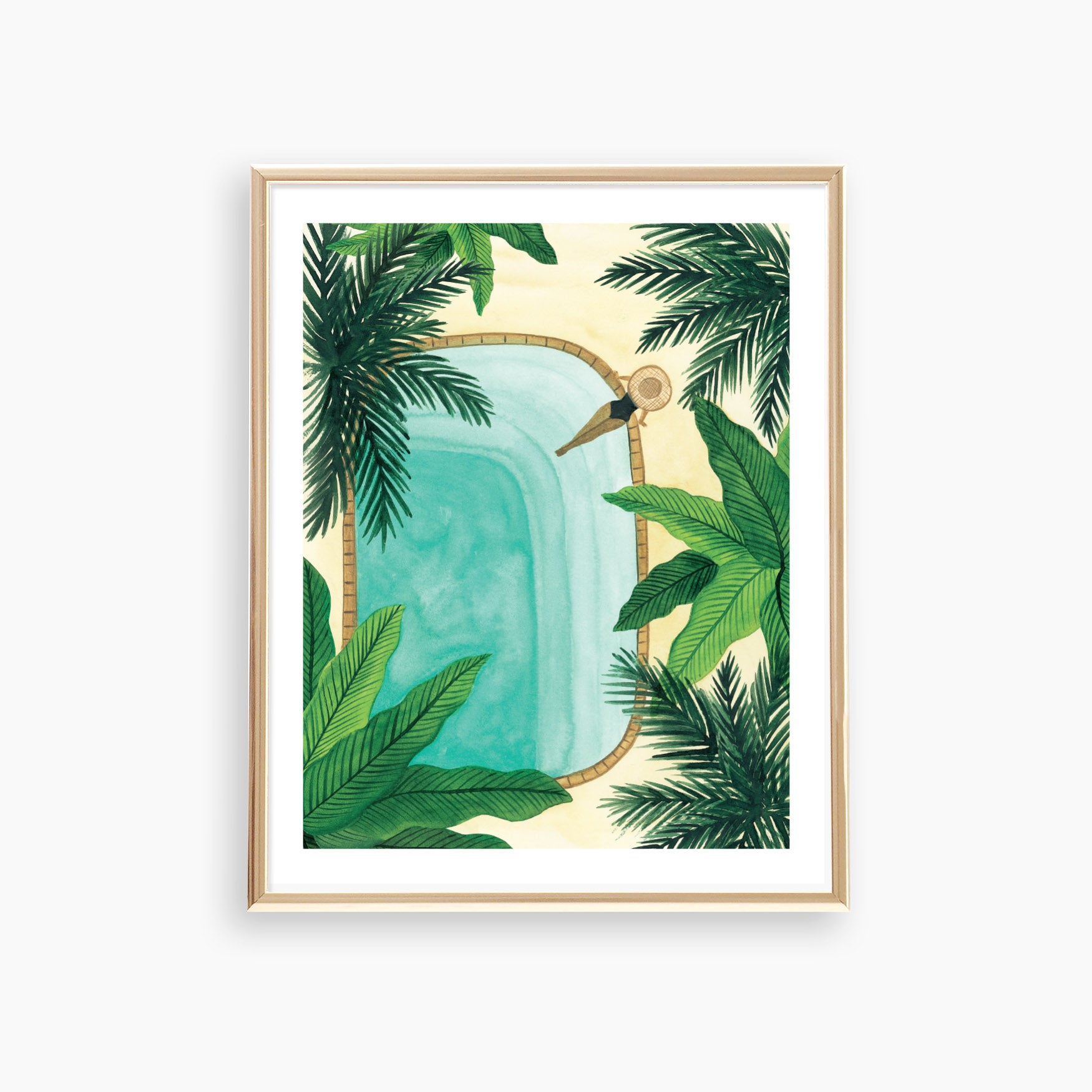Tropical Pool Art Print