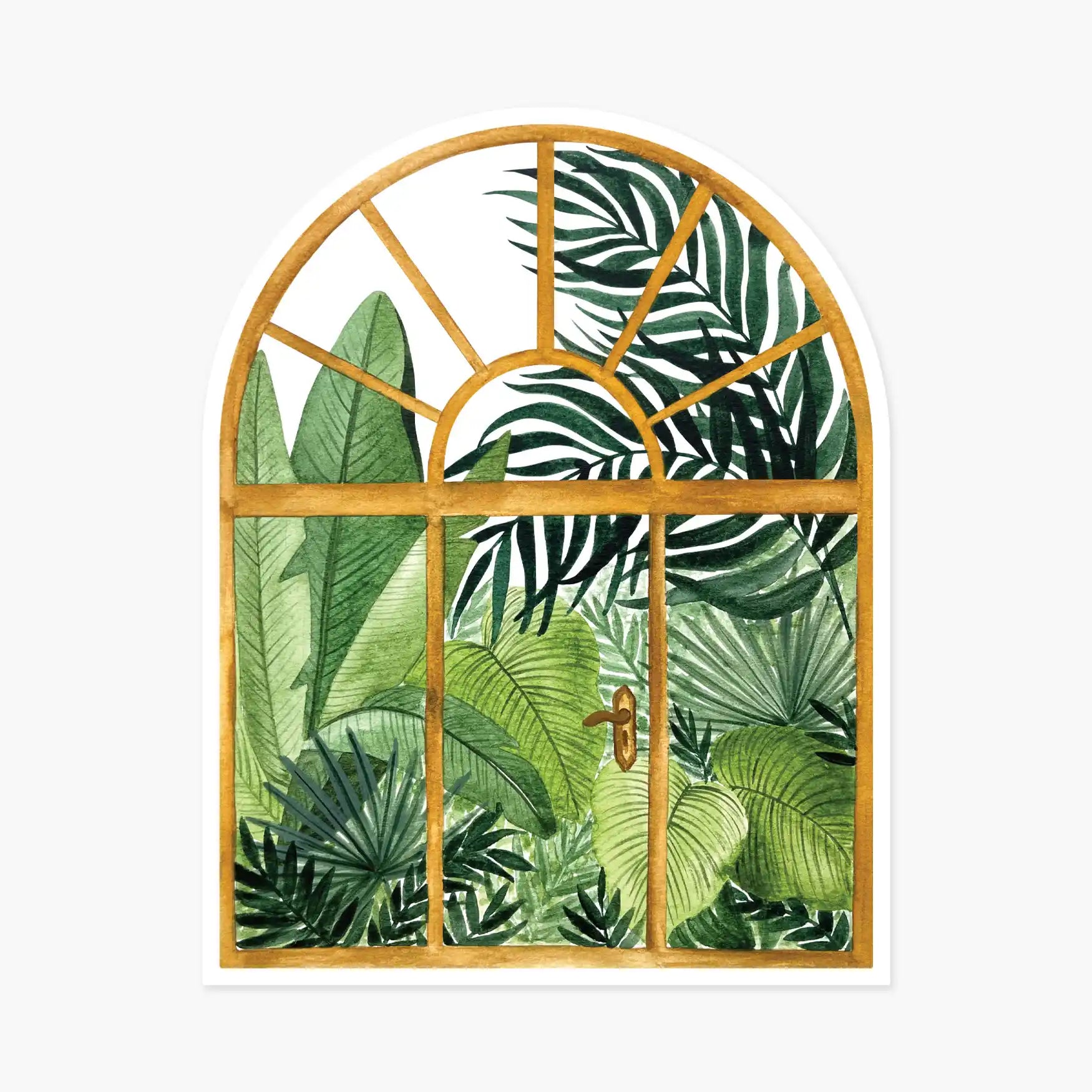 Glasshouse Clear Sticker — Sticker, glasshouse sticker, greenhouse sticker, plant shelf sticker, potted plants sticker by Paper Anchor Co.