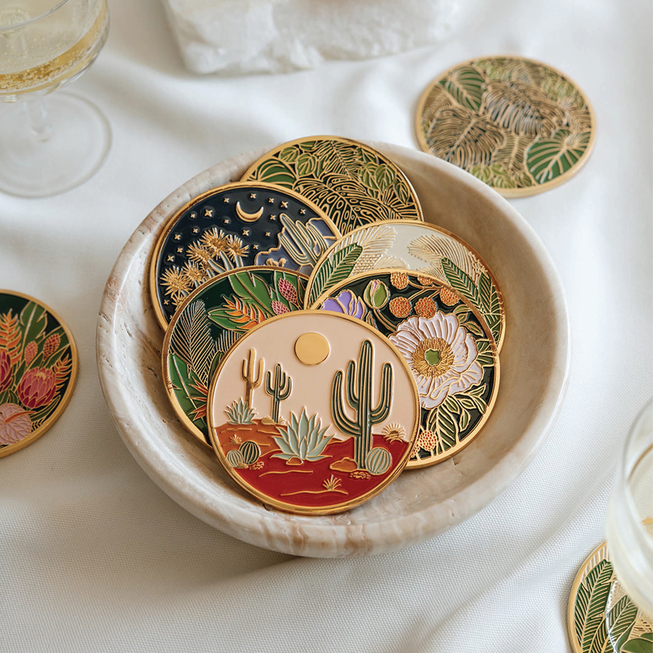 Warm Desert Luxe Coaster
