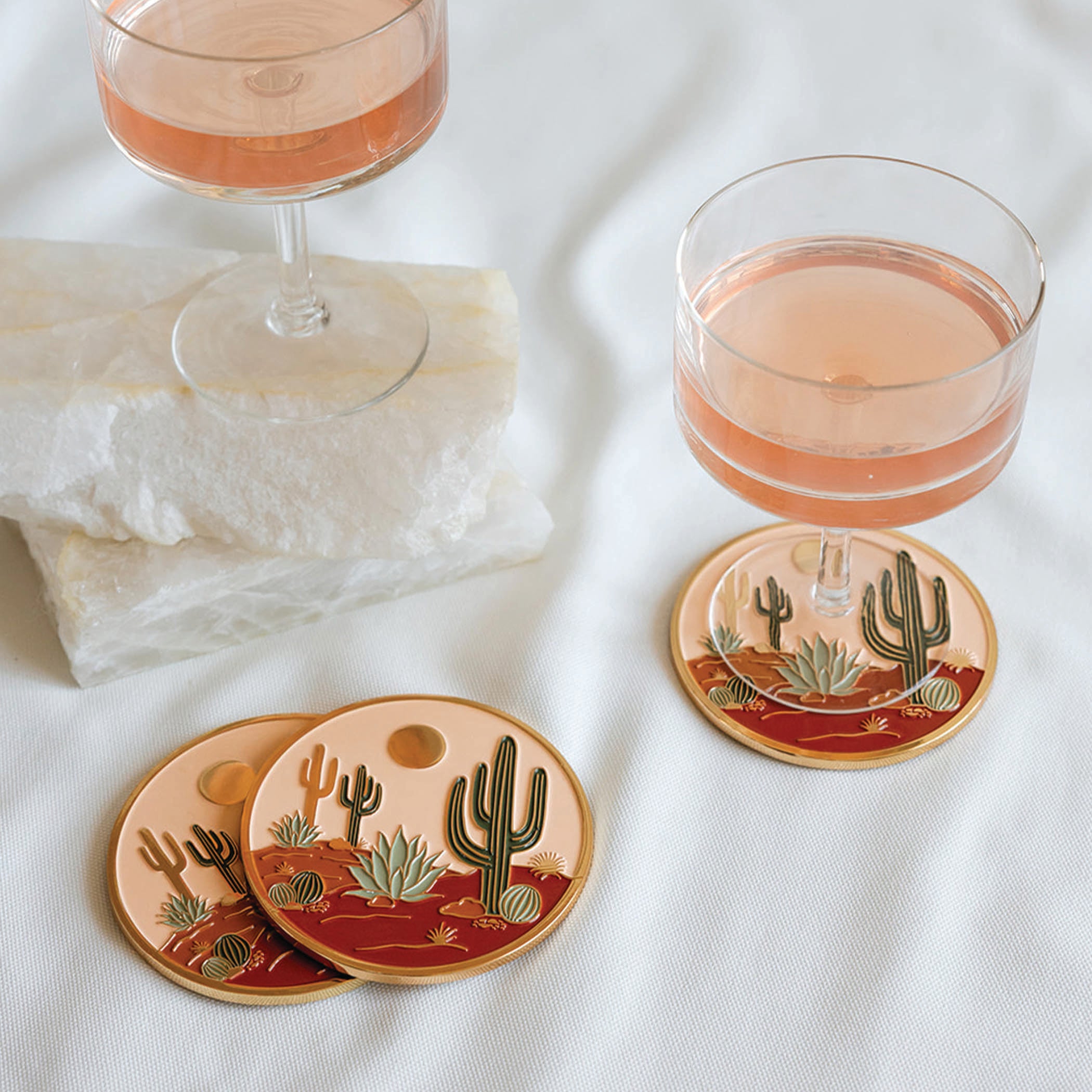 Warm Desert Luxe Coaster