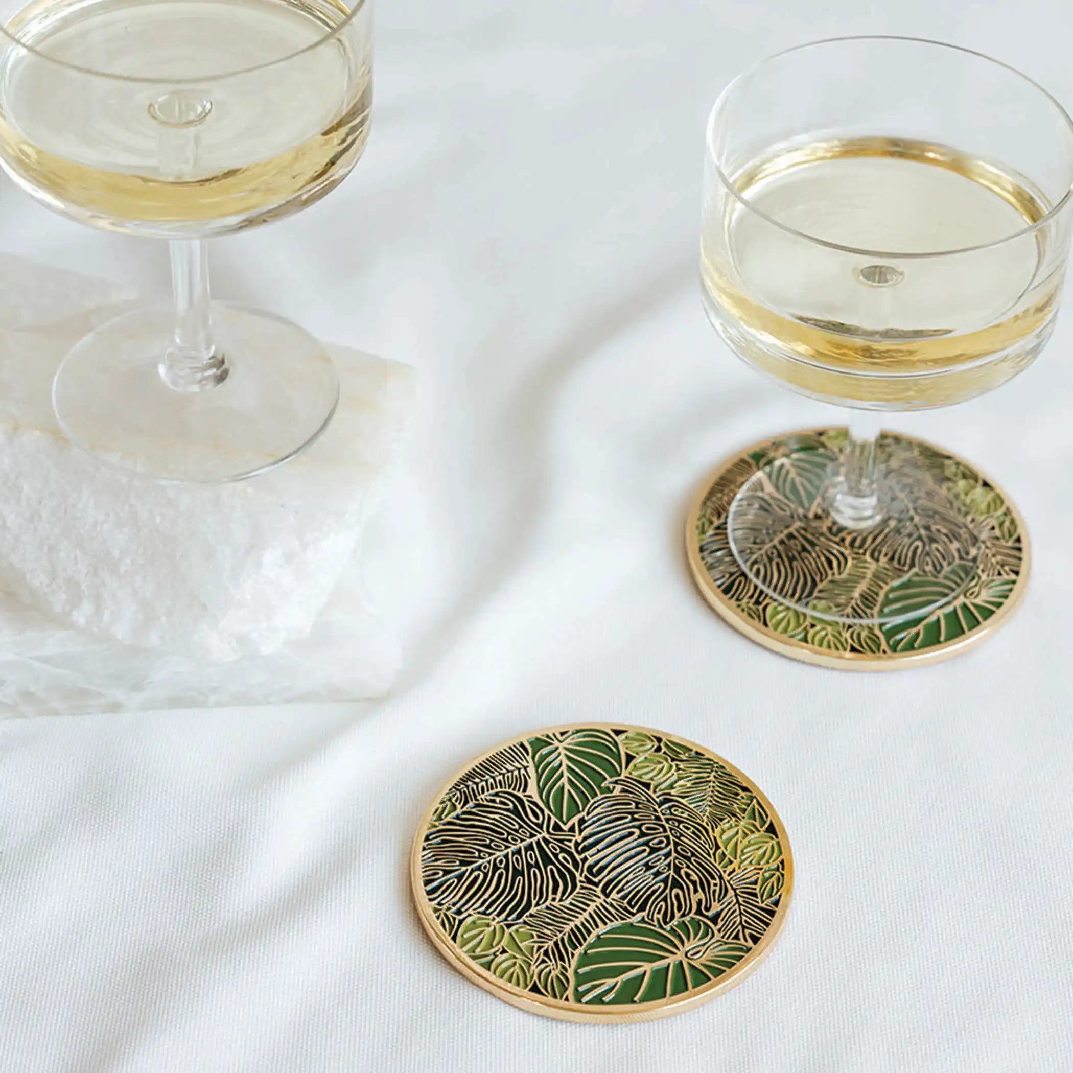 Lush Verte Gold Drink Coasters