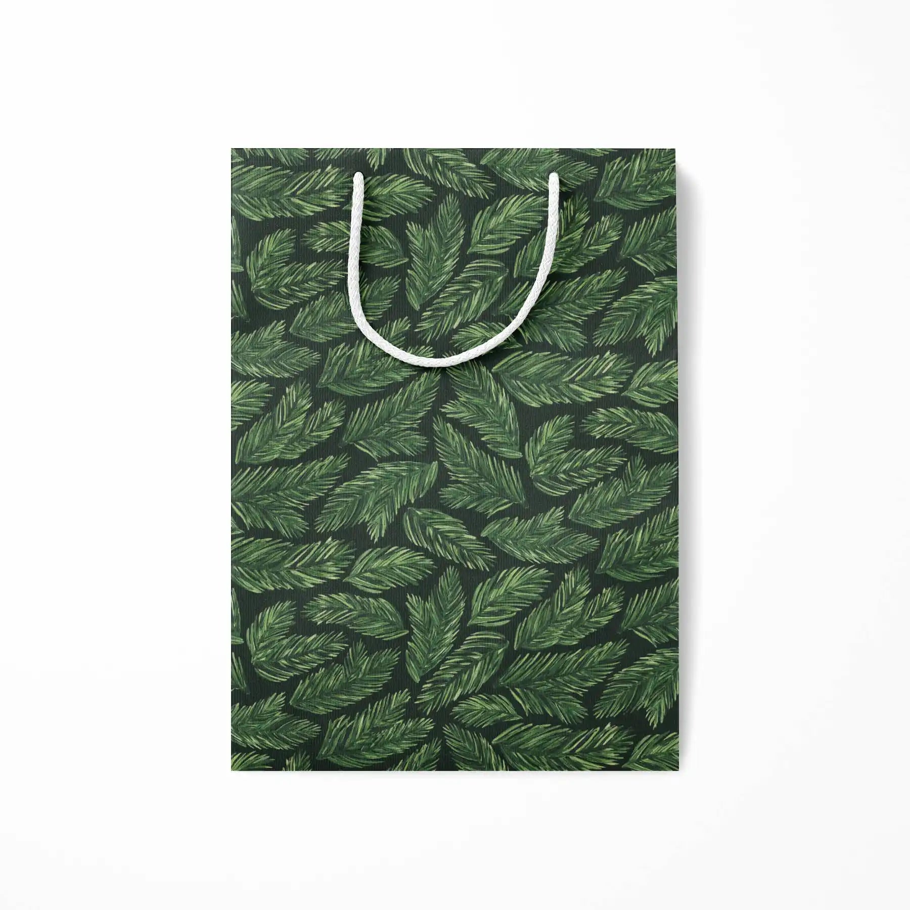 Deep Winter Fir Holiday Gift Bag — Gift Bag, christmas gift, Christmas gift bag, christmas present, holiday present by Paper Anchor Co.