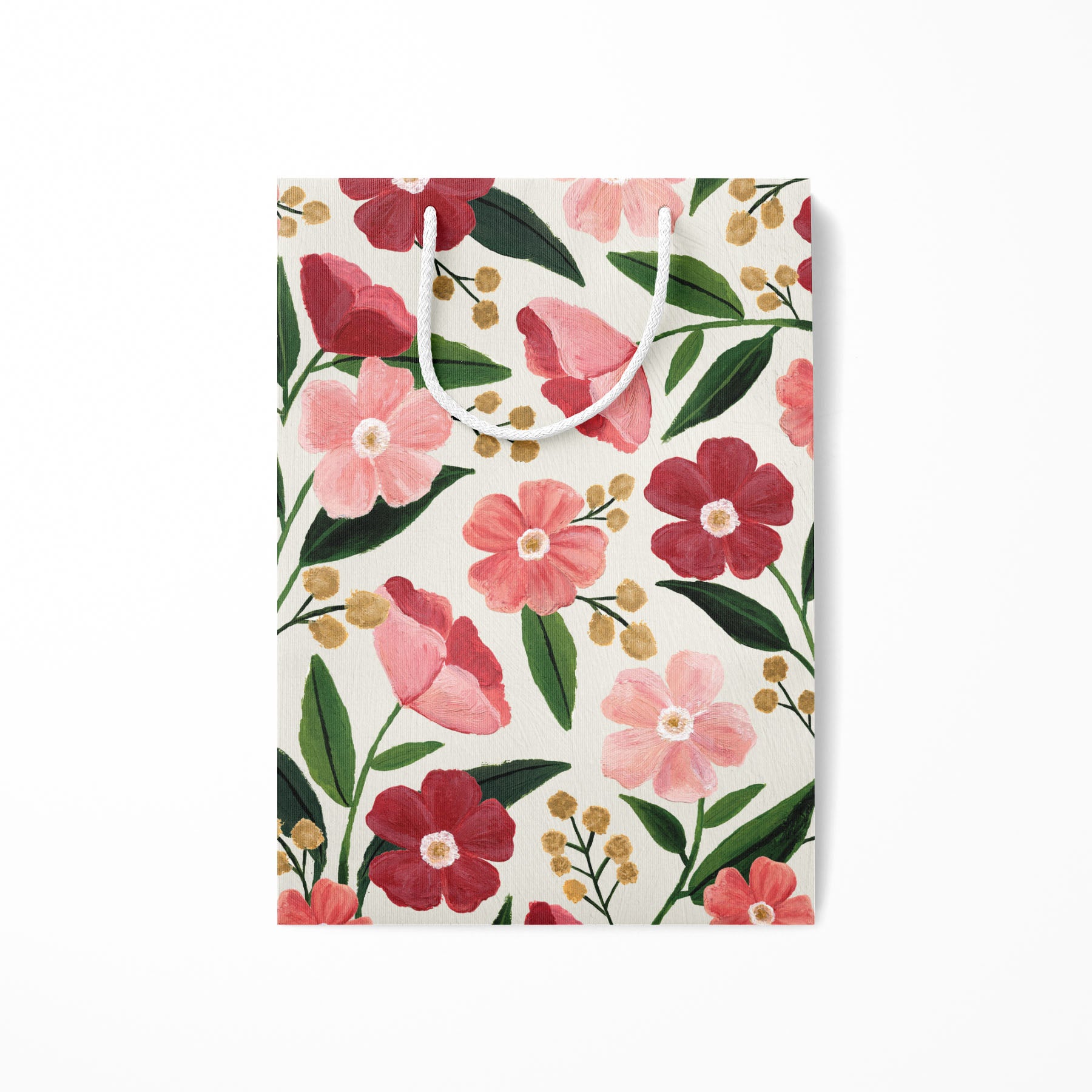 Blush Poppy Floral Gift Bag