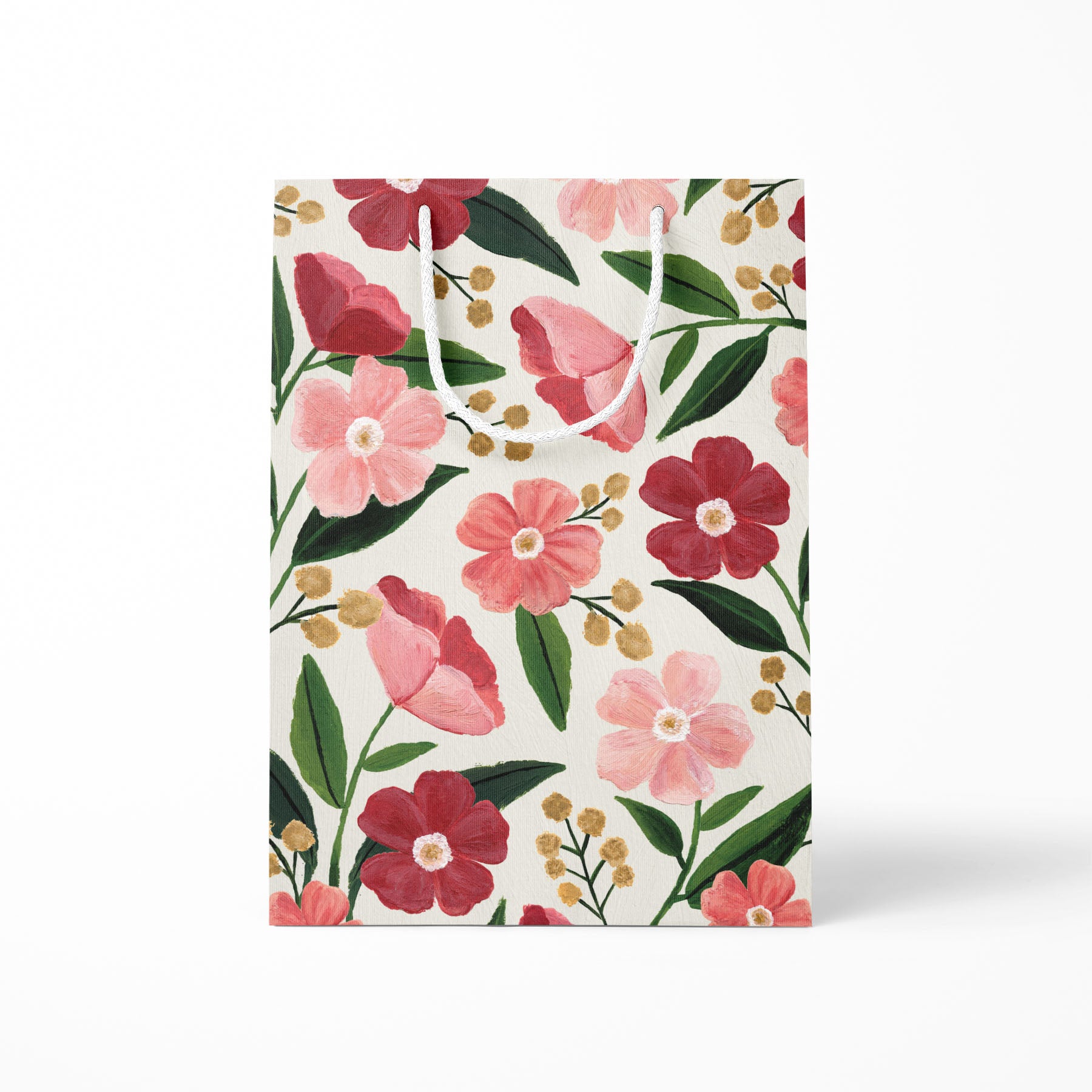 Blush Poppy Floral Gift Bag