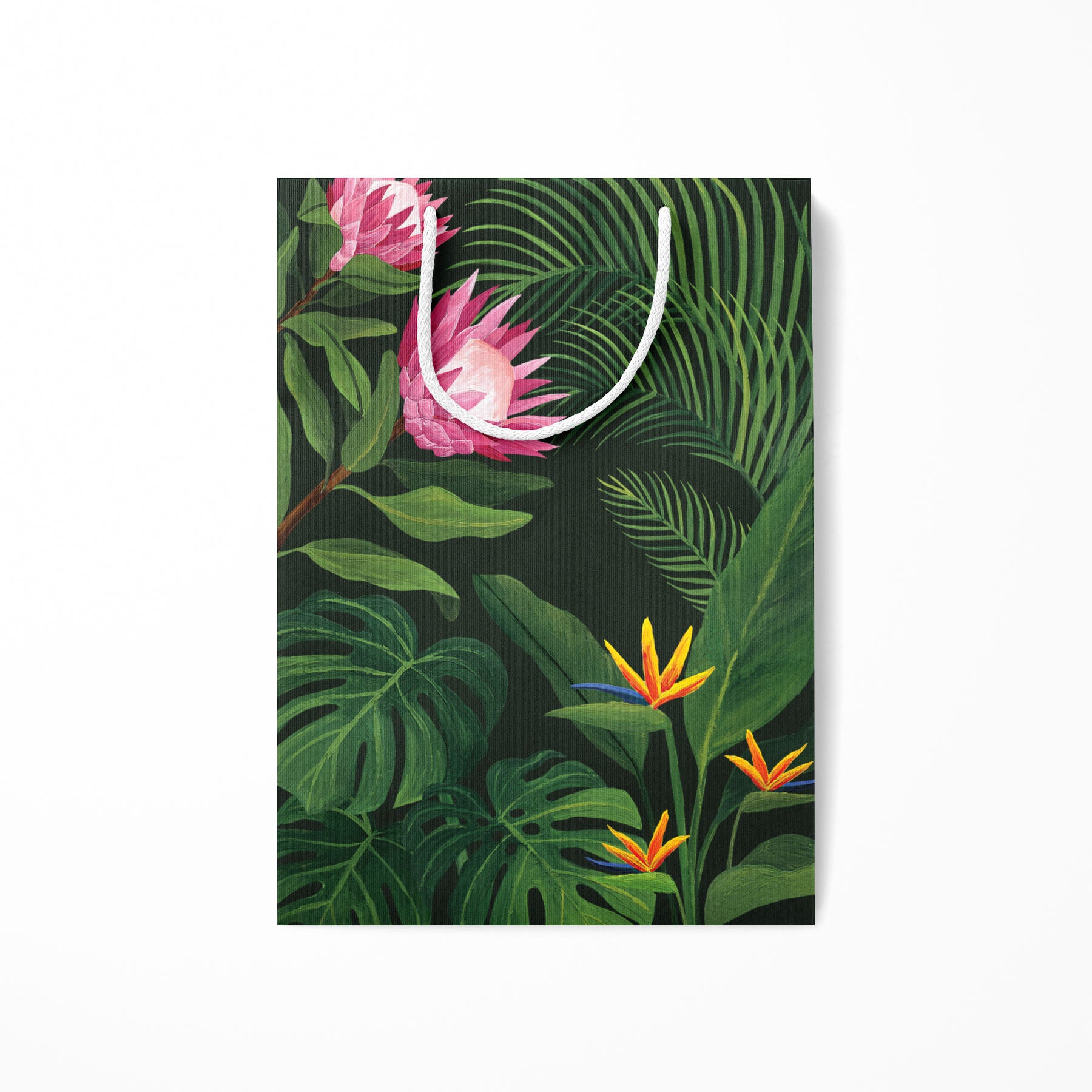 Lush Tropical Floral Gift Bag
