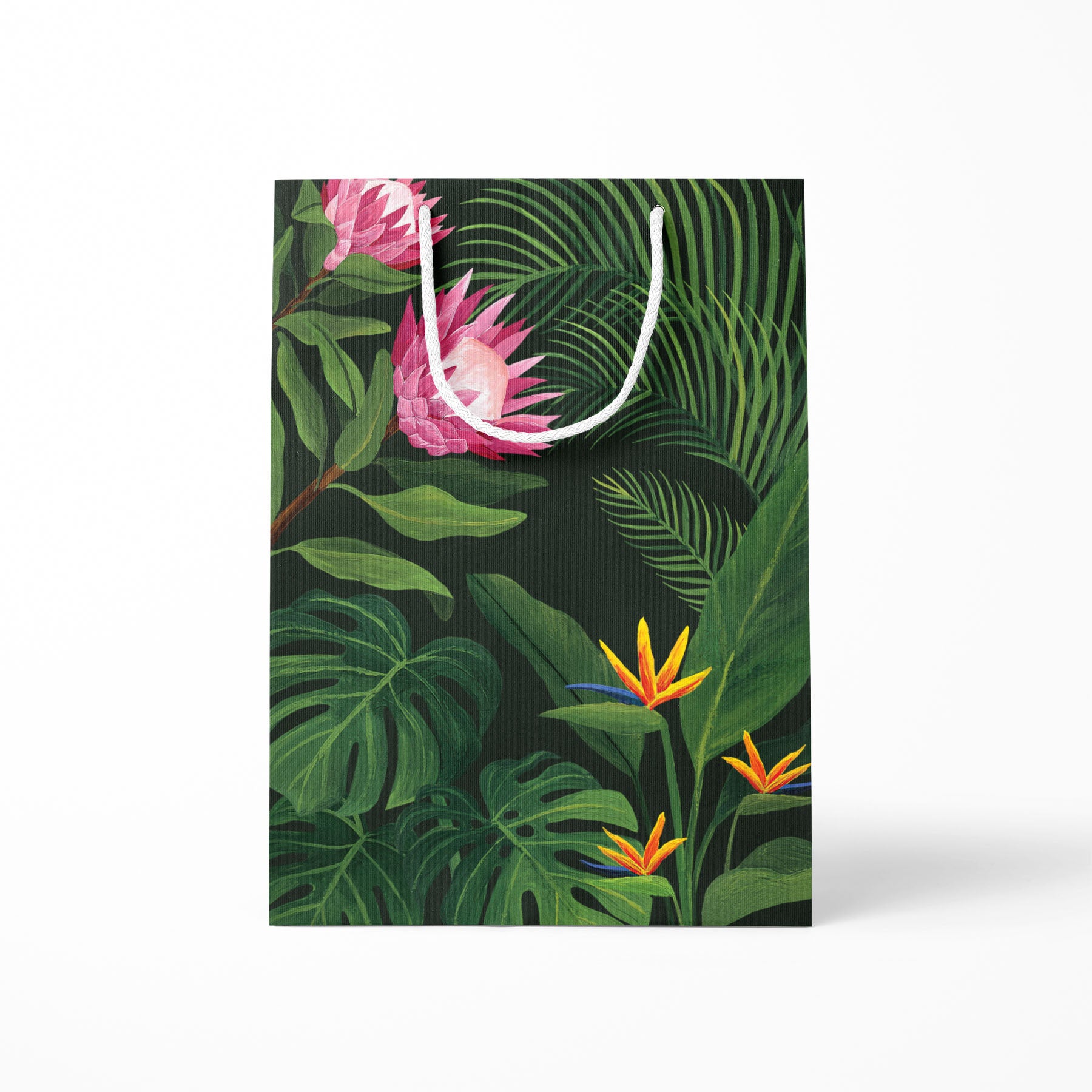 Lush Tropical Floral Gift Bag