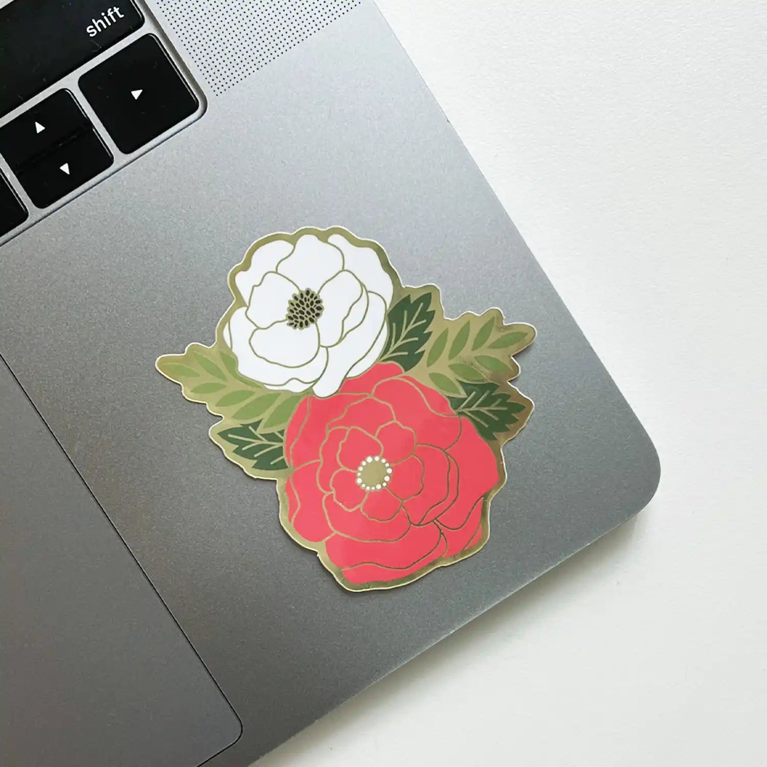 Irene Floral Cluster Sticker — Sticker, peony flower, poppy flower by Paper Anchor Co.