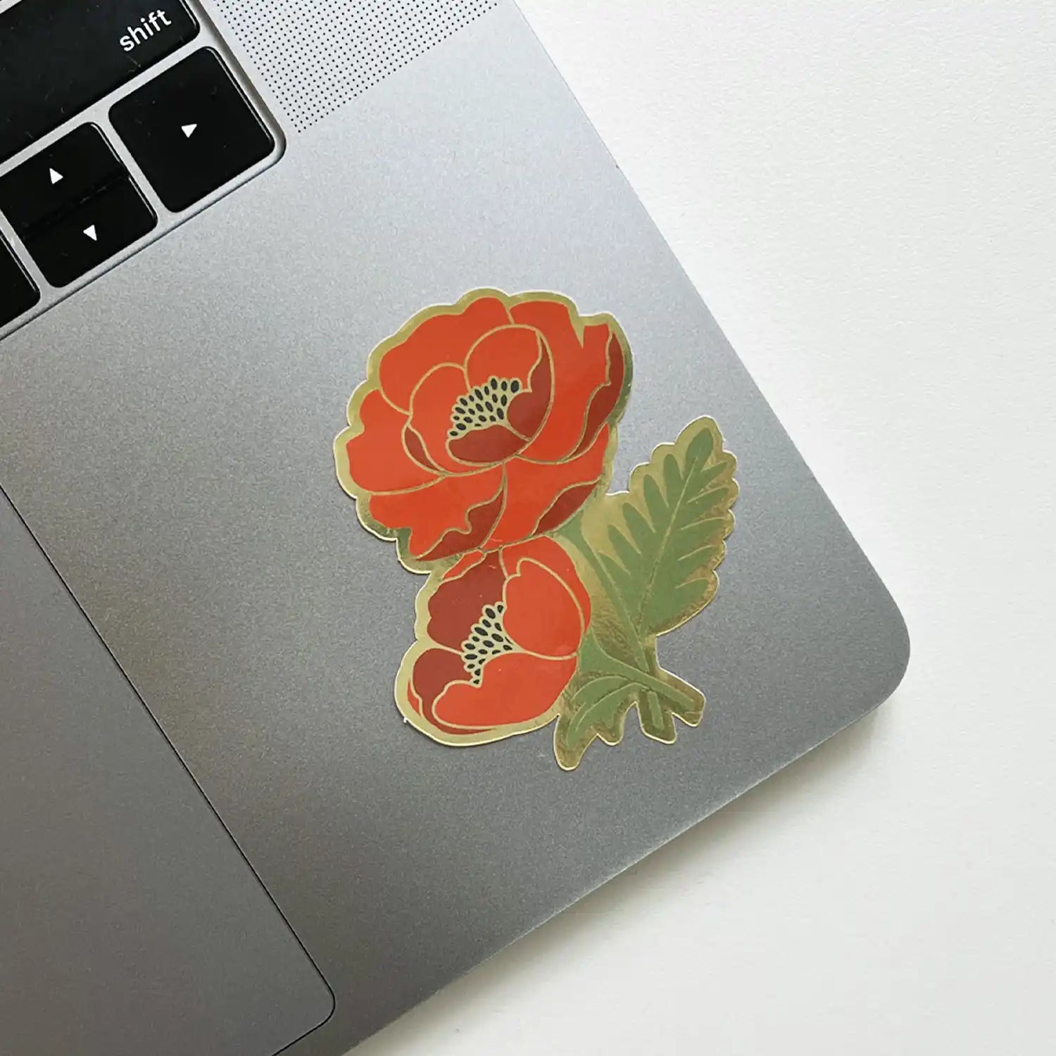Isabelle Poppy Sticker — Sticker, poppy flower by Paper Anchor Co.