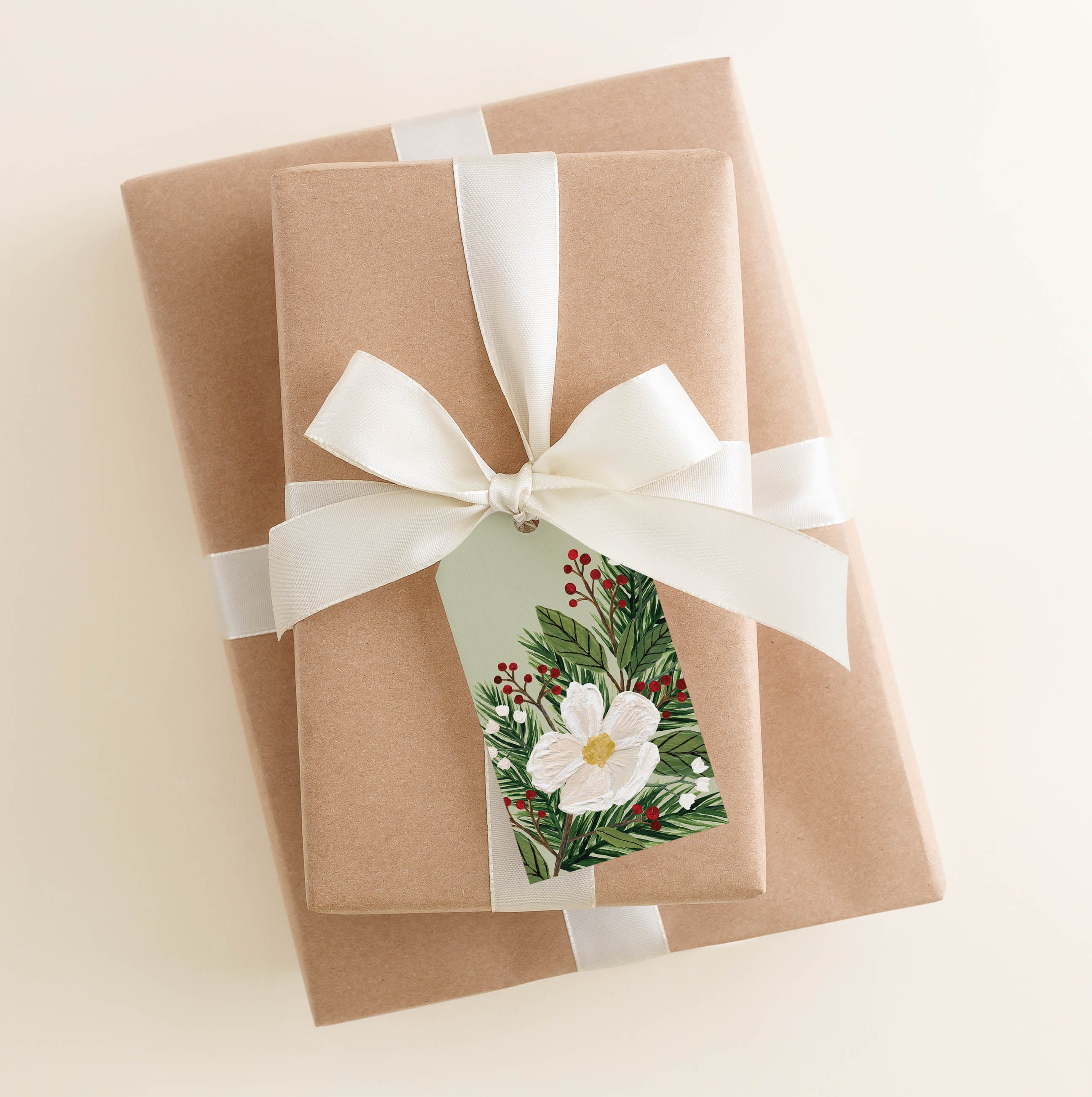 Christmas Floral Gift Tags | Pack of 8