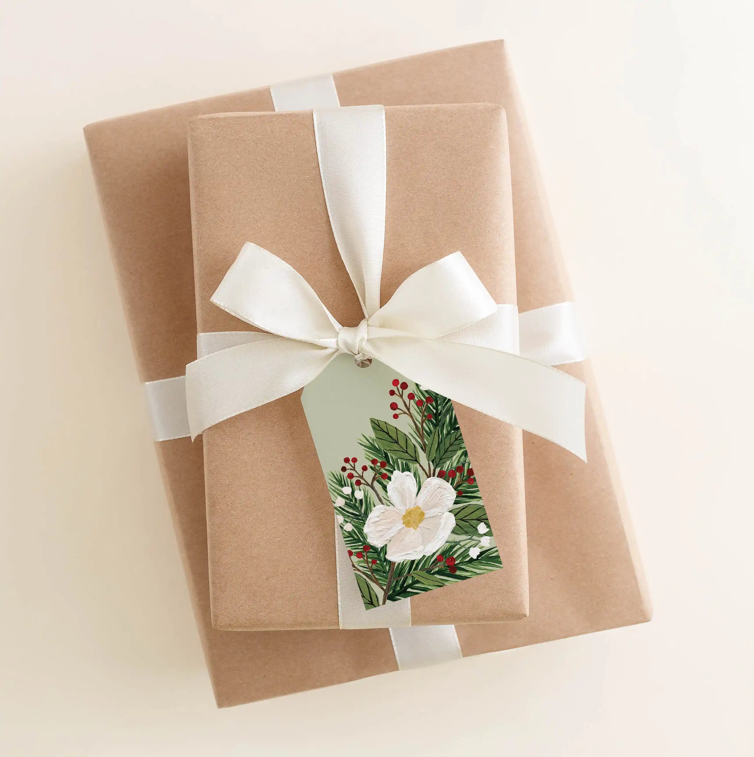 Christmas Floral Gift Tags | Pack of 8