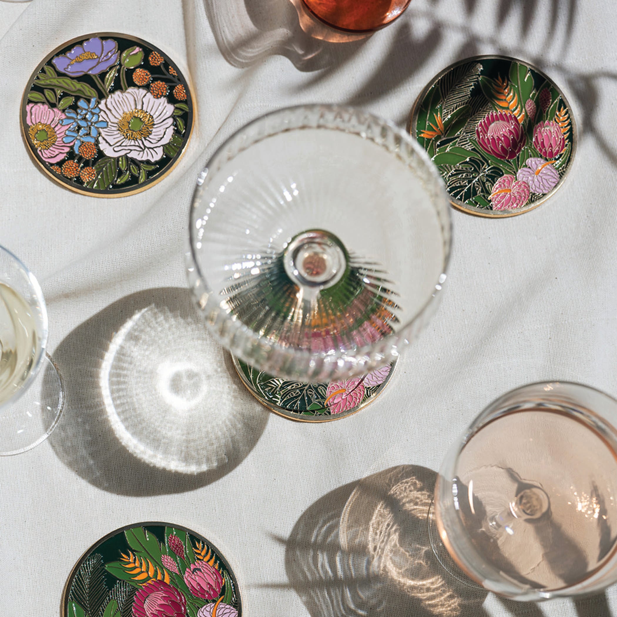 Tropical Floral Luxe Coaster