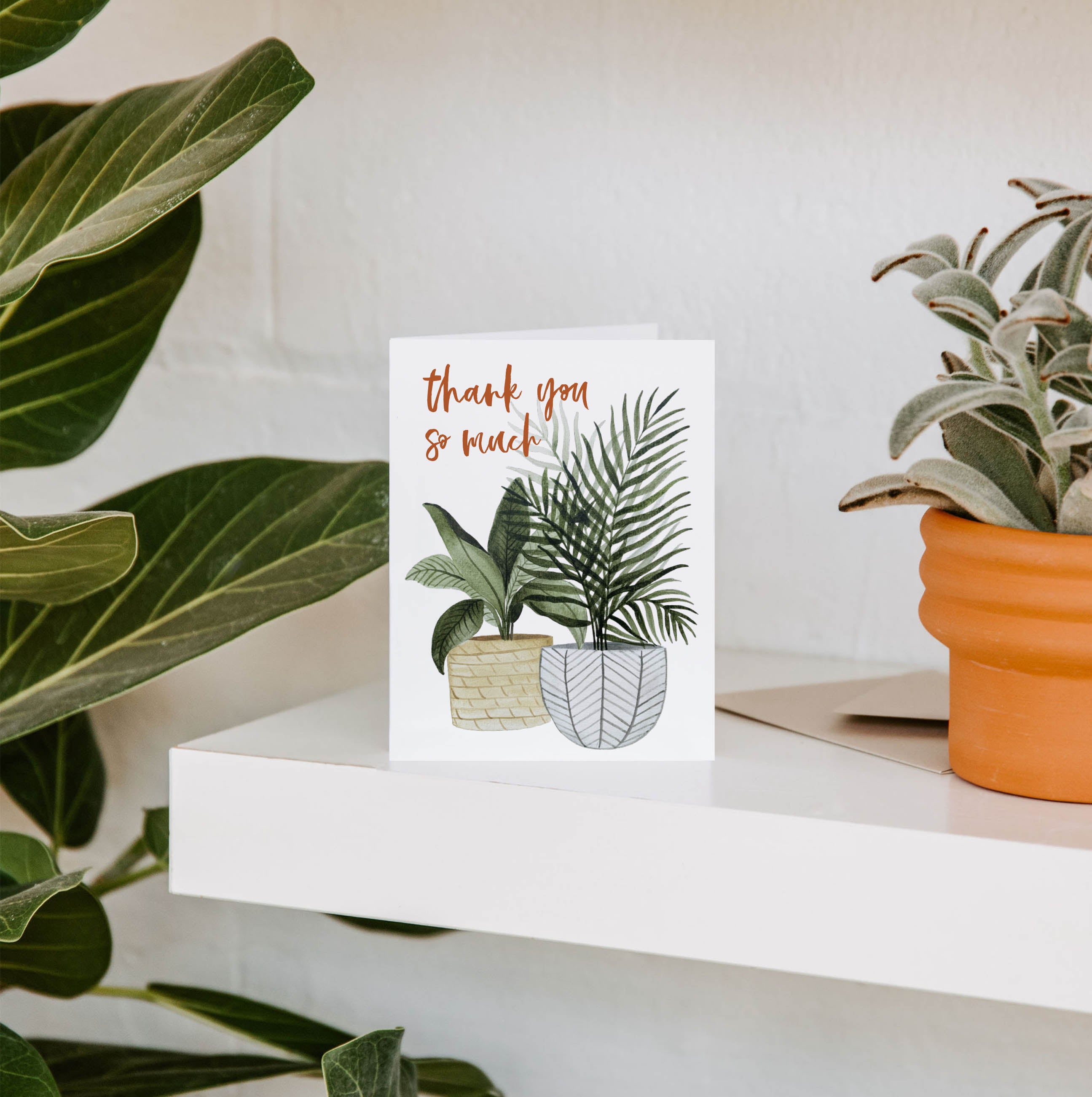Thank You Potted Plant Greeting Card