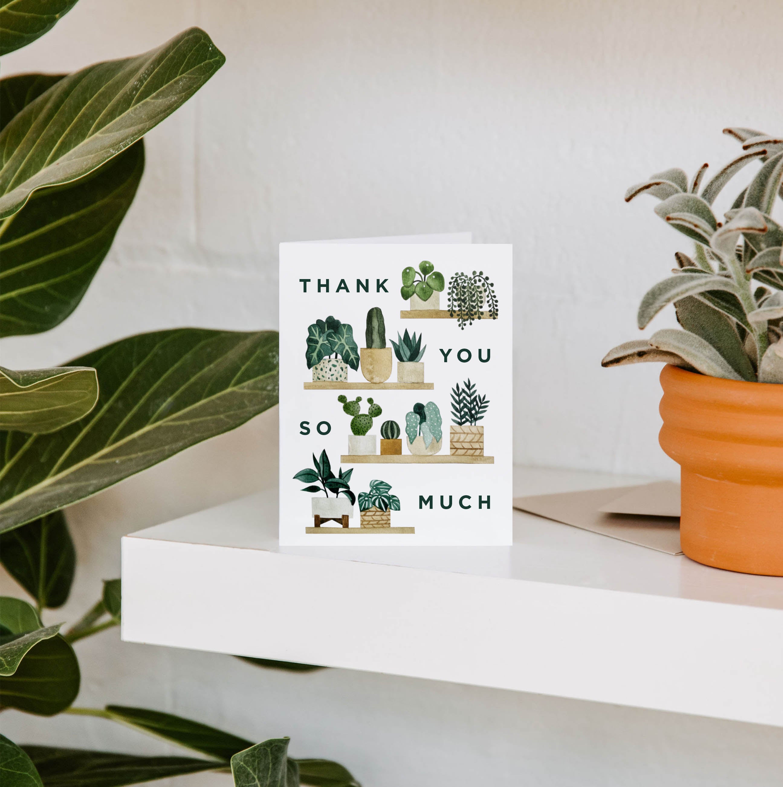 Thank You Plant Shelf Greeting Card