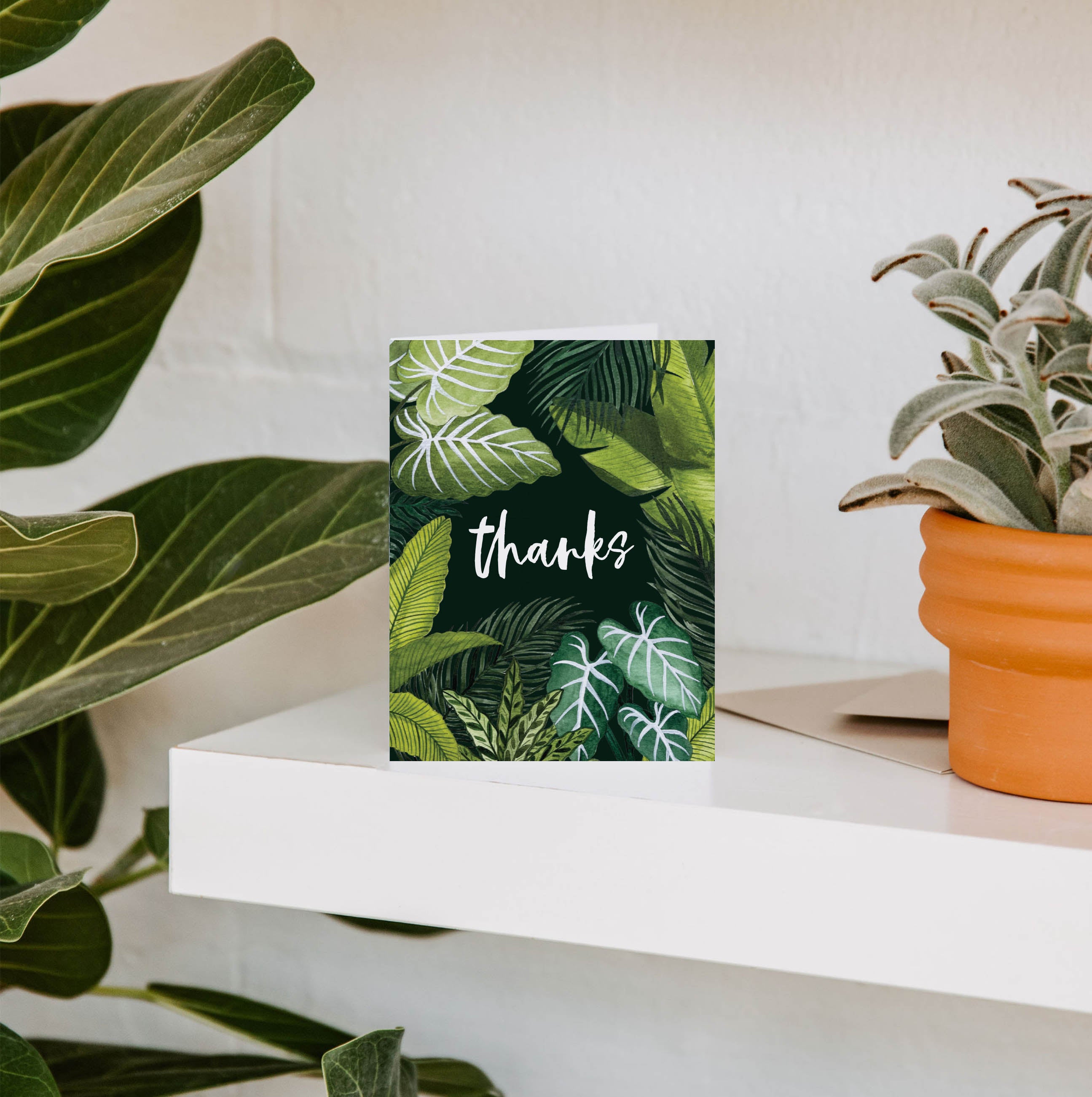 Thanks Foliage Greeting Card