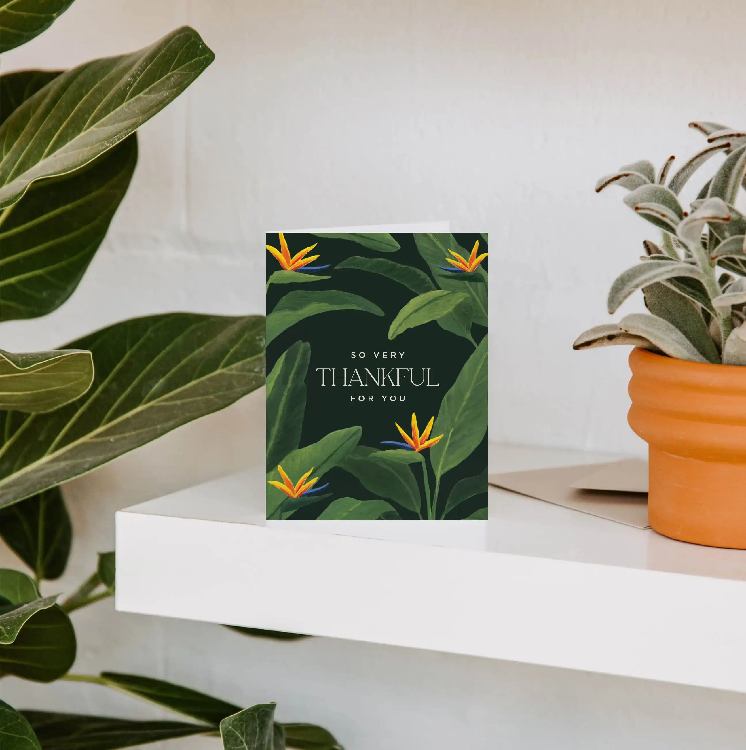 Bird of Paradise Thankful Greeting Card