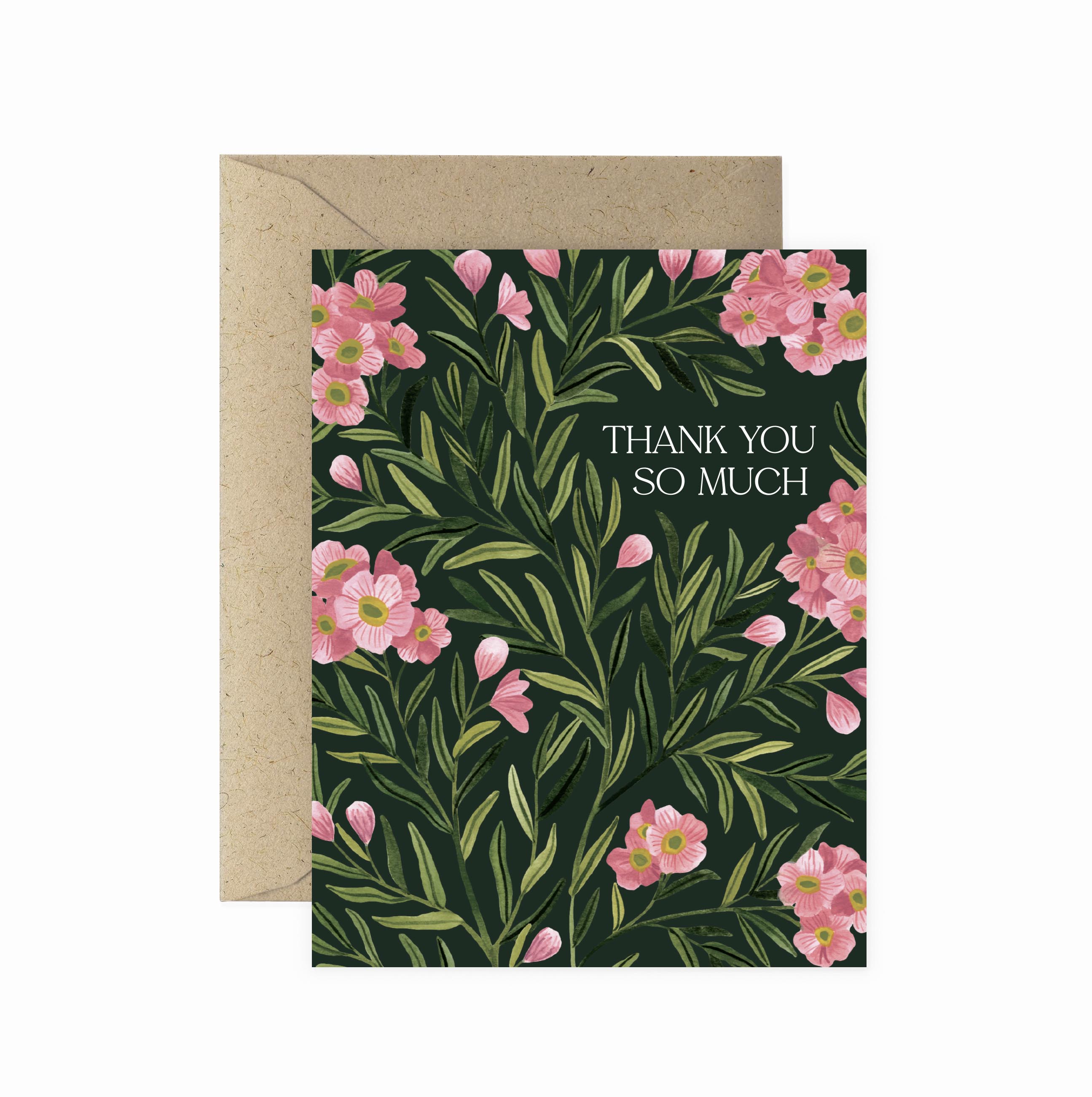 Waxflower Thank You Greeting Card