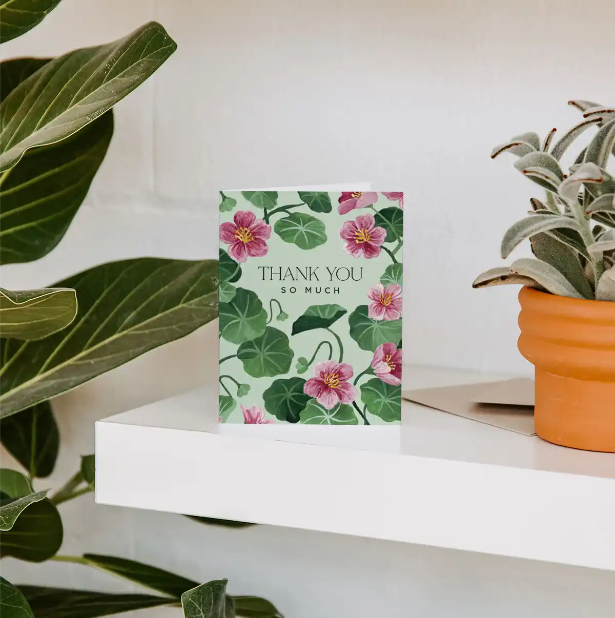 Nasturtiums Thank You Greeting Card