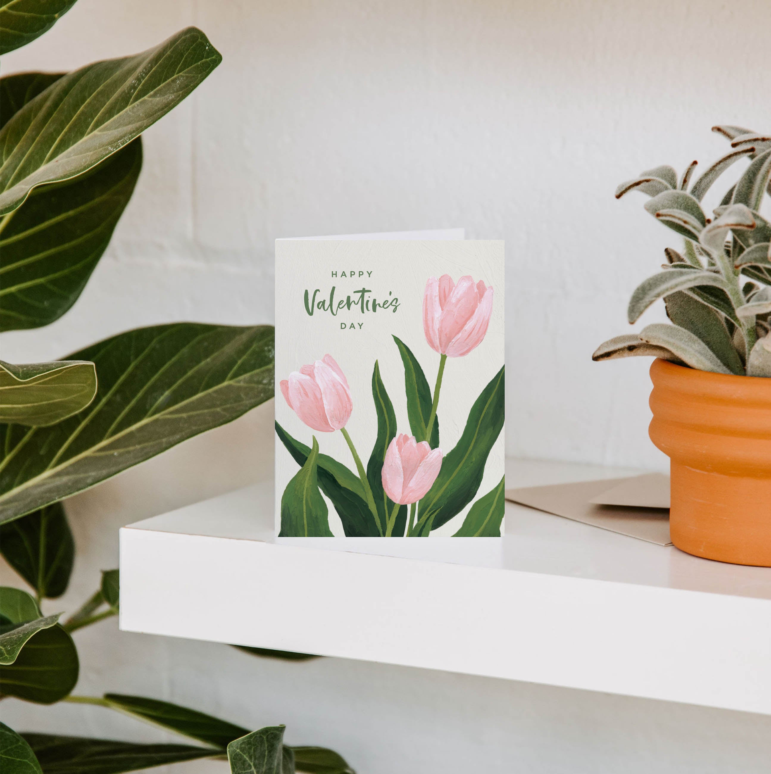 Tulip Valentine Greeting Card