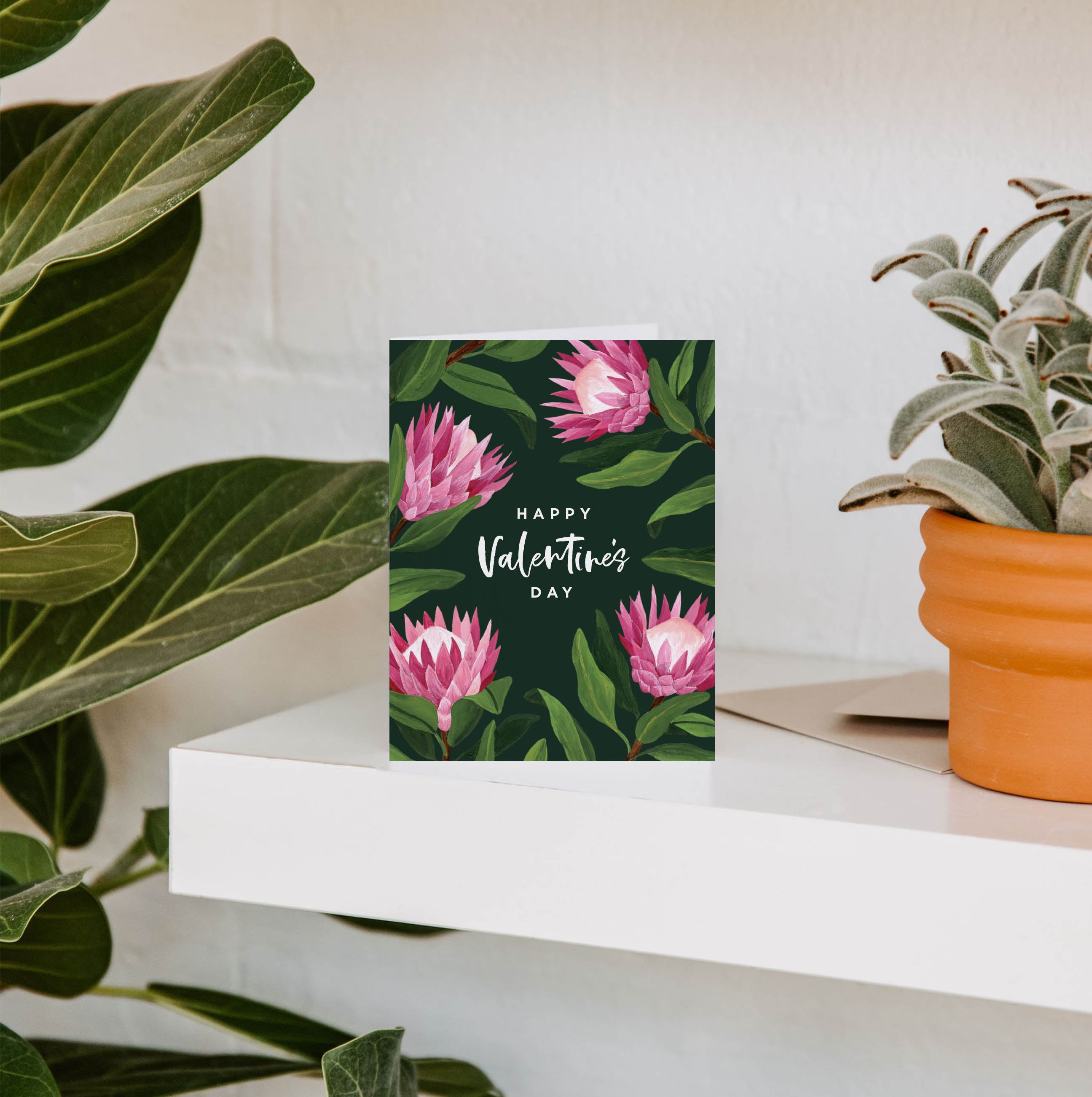 King Protea Valentine's Greeting Card
