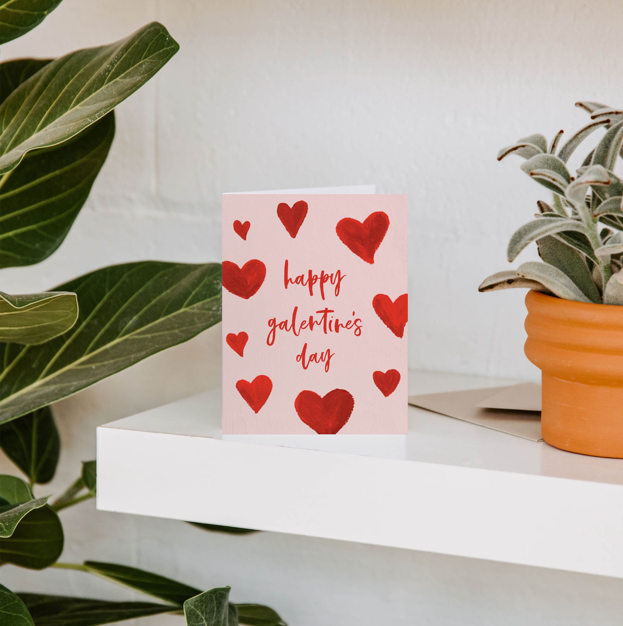 Hearts Galentine's Valentine's Greeting Card