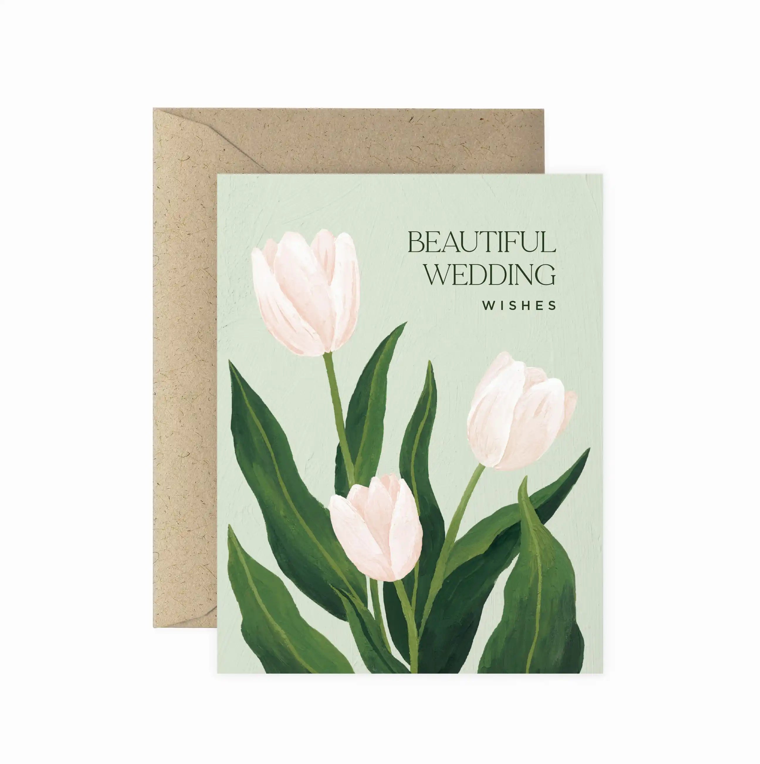 Tulips Wedding Wishes Greeting Card