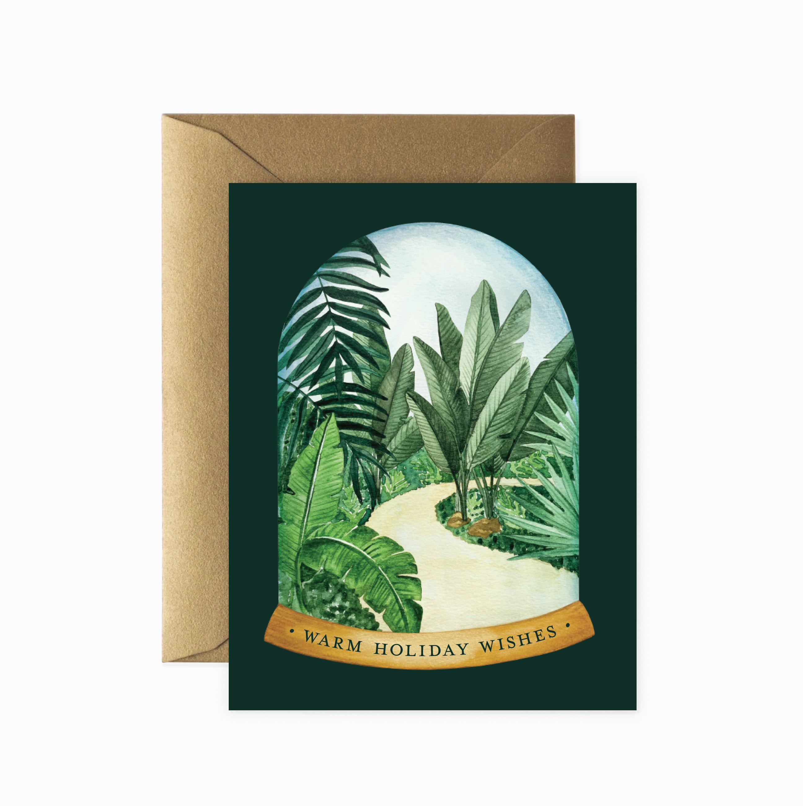 Warm Holiday Wishes Greeting Card