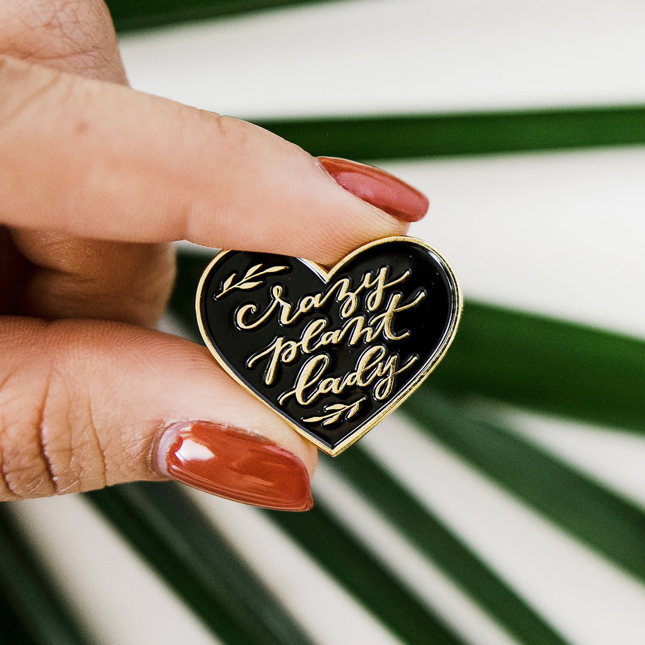 Crazy Plant Lady Enamel Lapel Pin