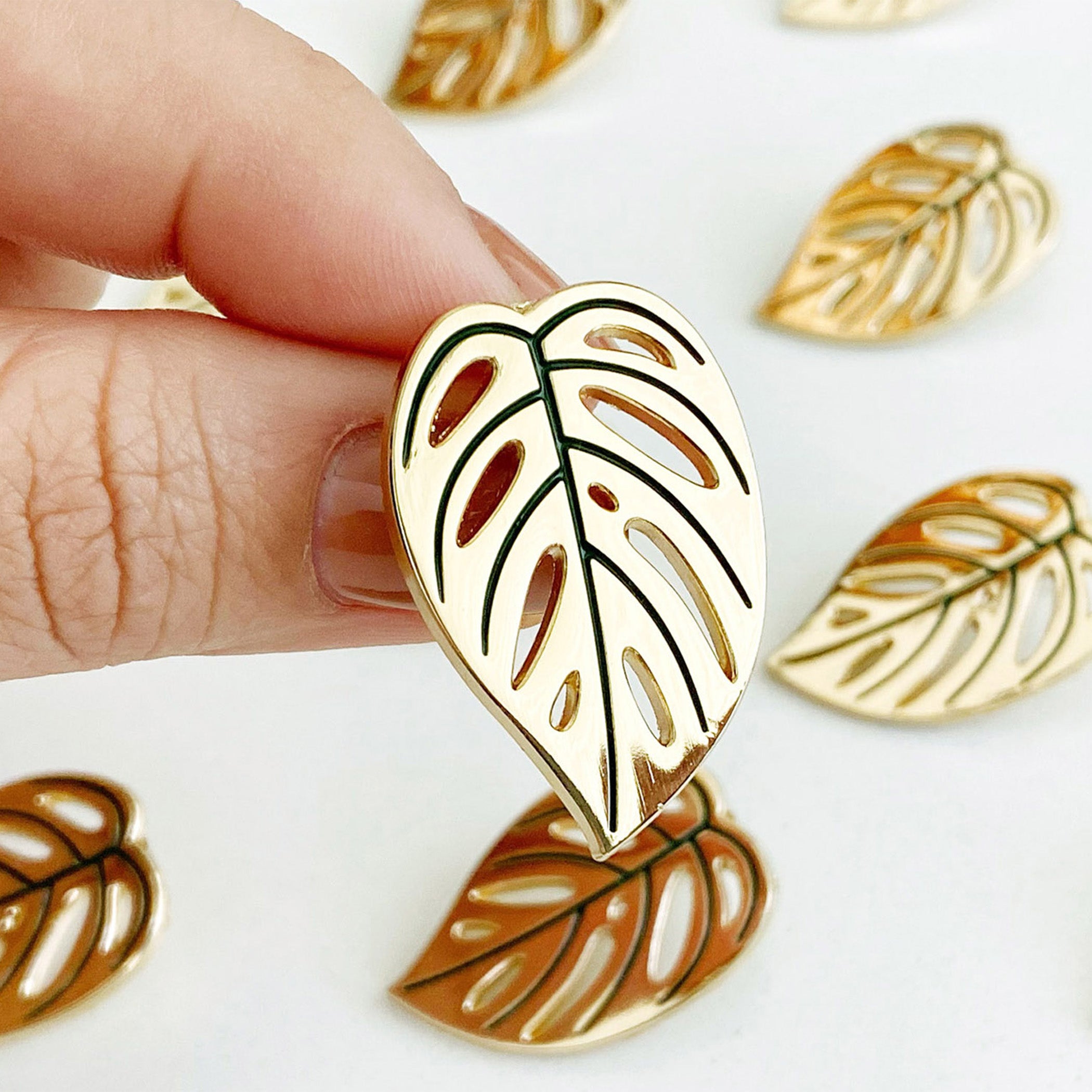 "Swiss Cheese" Monstera Adansonii Lapel Pin