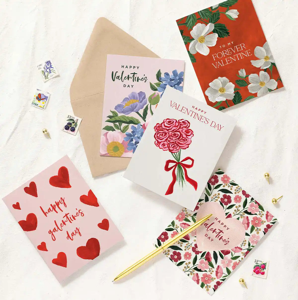 Hearts Galentine's Valentine's Greeting Card