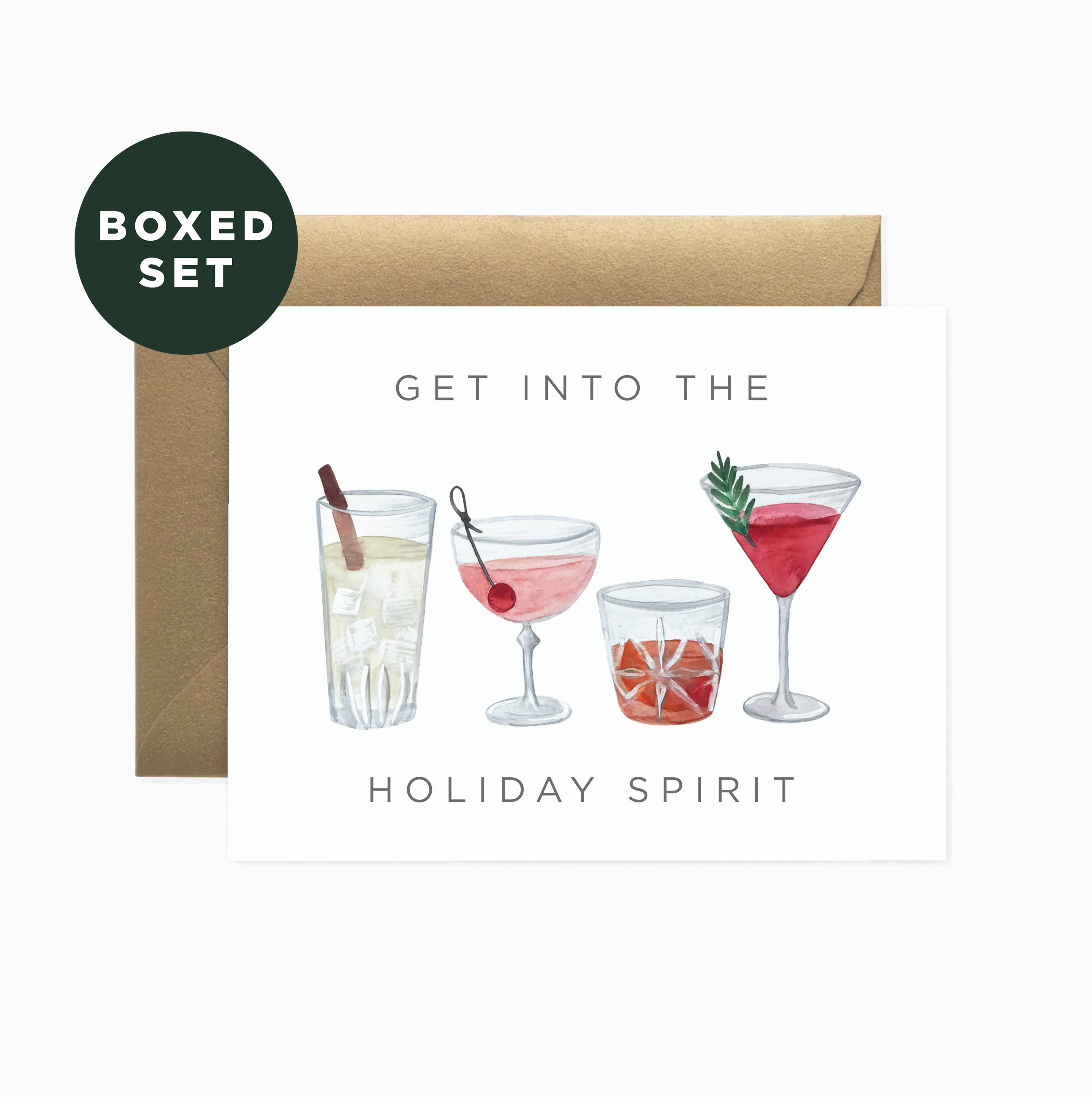 Get Into The Holiday Spirit Greeting Card | Boxed Set of 6